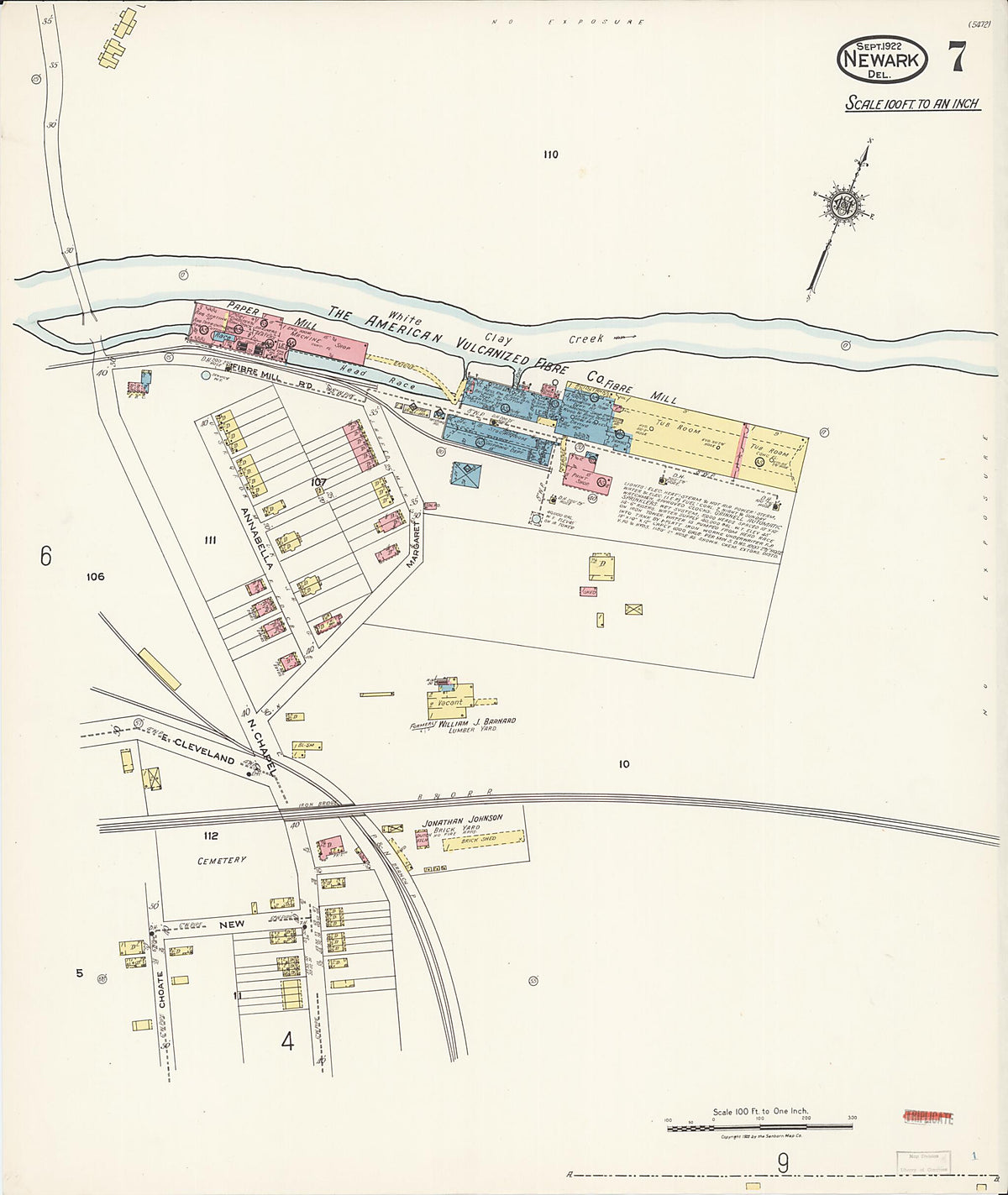 Newark, Castle County, Delaware 1922 (Sheet 7 of 9) by Relic Map Company