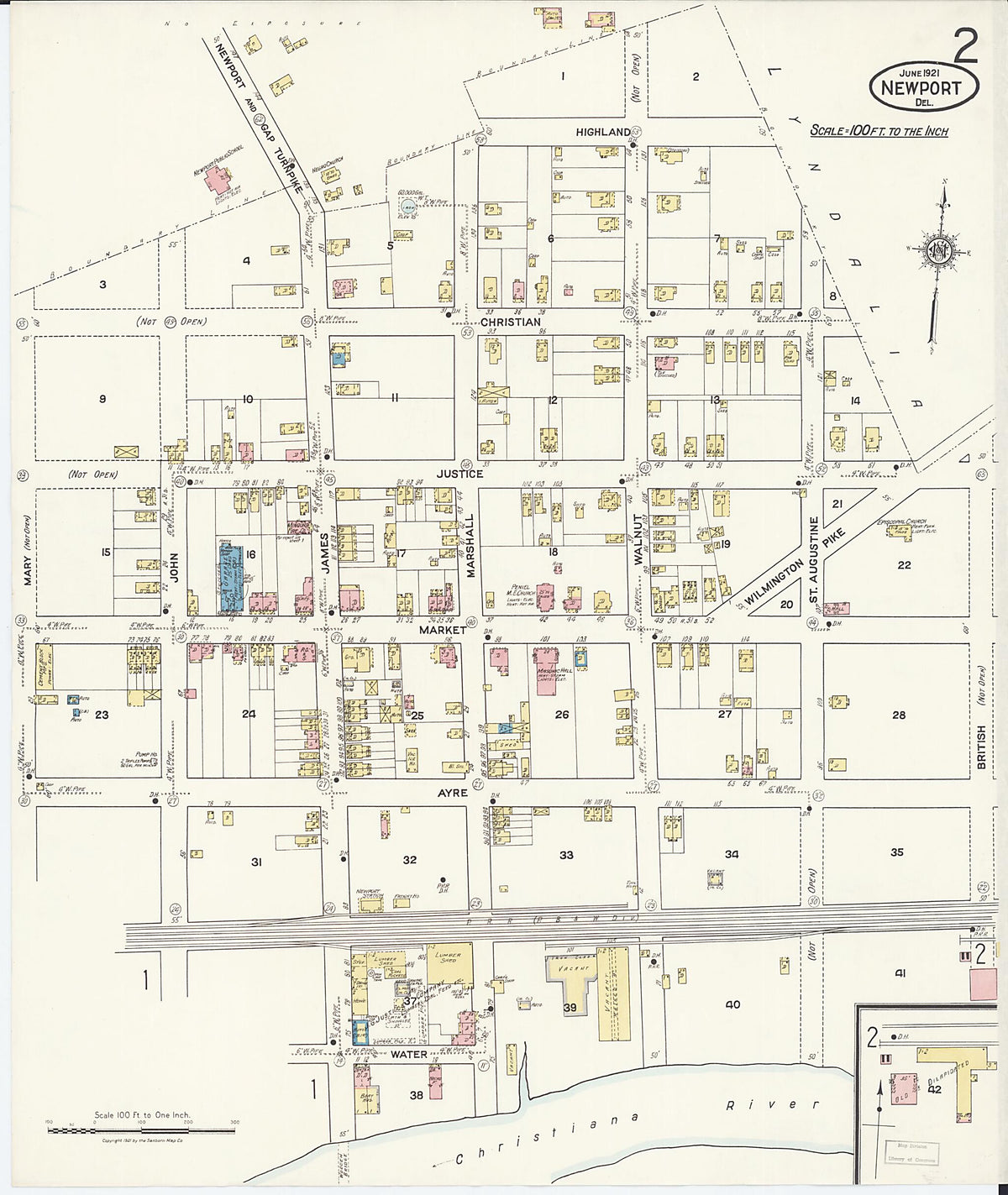 Newport, New Castle County, Delaware 1921 (Sheet 2 of 2) by Relic Map Company