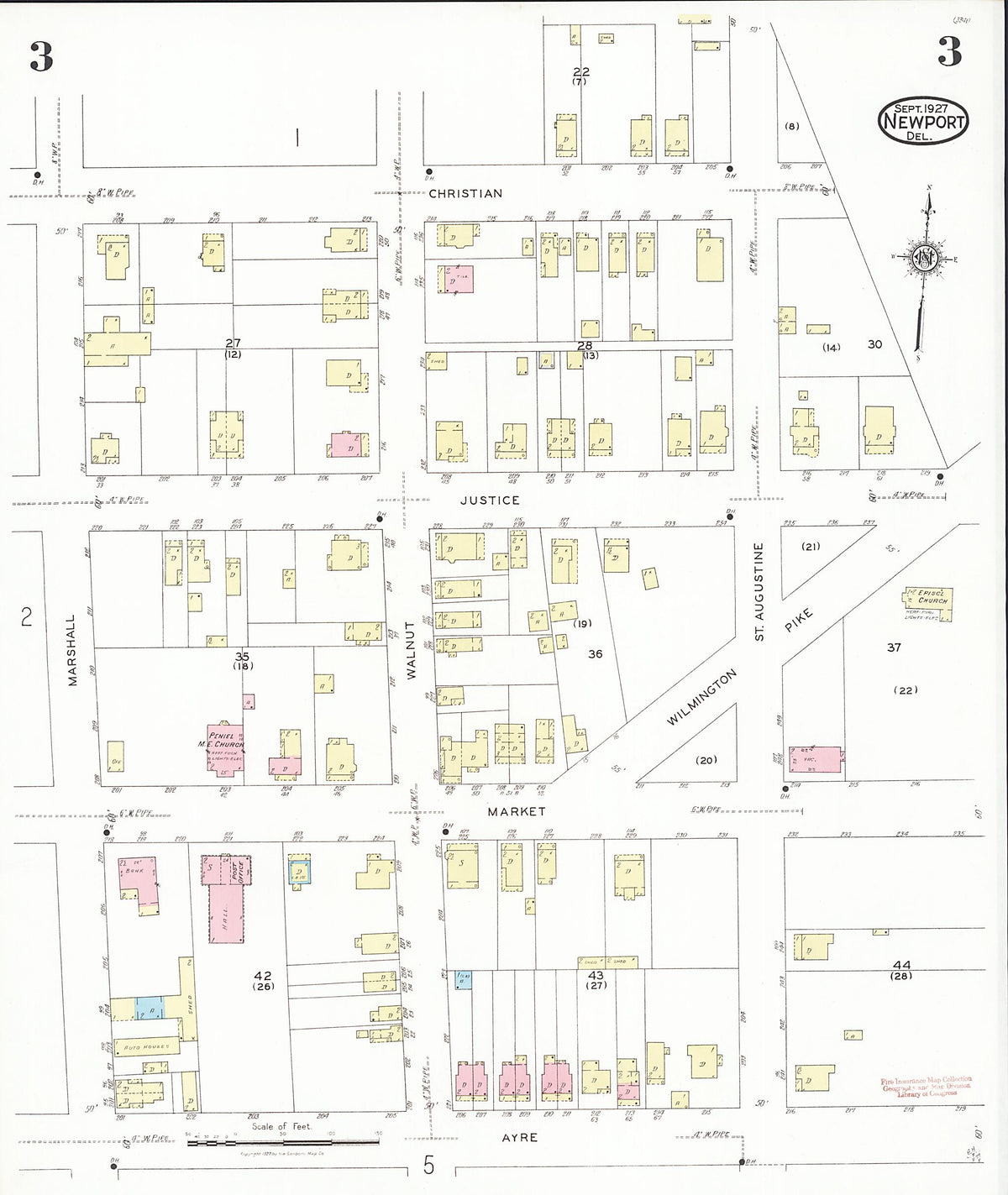 Newport, New Castle County, Delaware 1927 (Sheet 3) by Relic Map Company