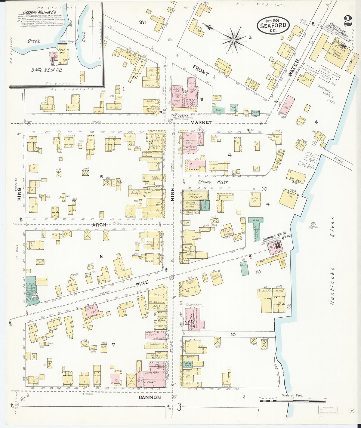 Seaford, Sussex County, Delaware 1904 (Sheet 2 of 4) by Relic Map Company
