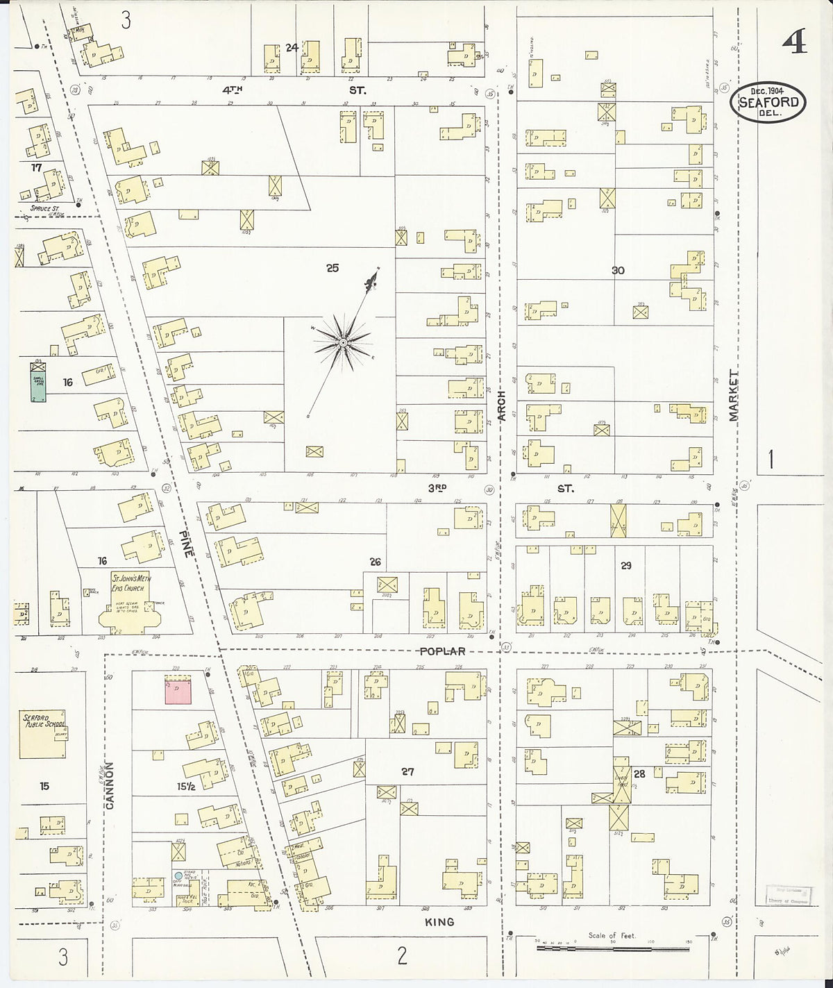 Seaford, Sussex County, Delaware 1904 (Sheet 4 of 4) by Relic Map Company