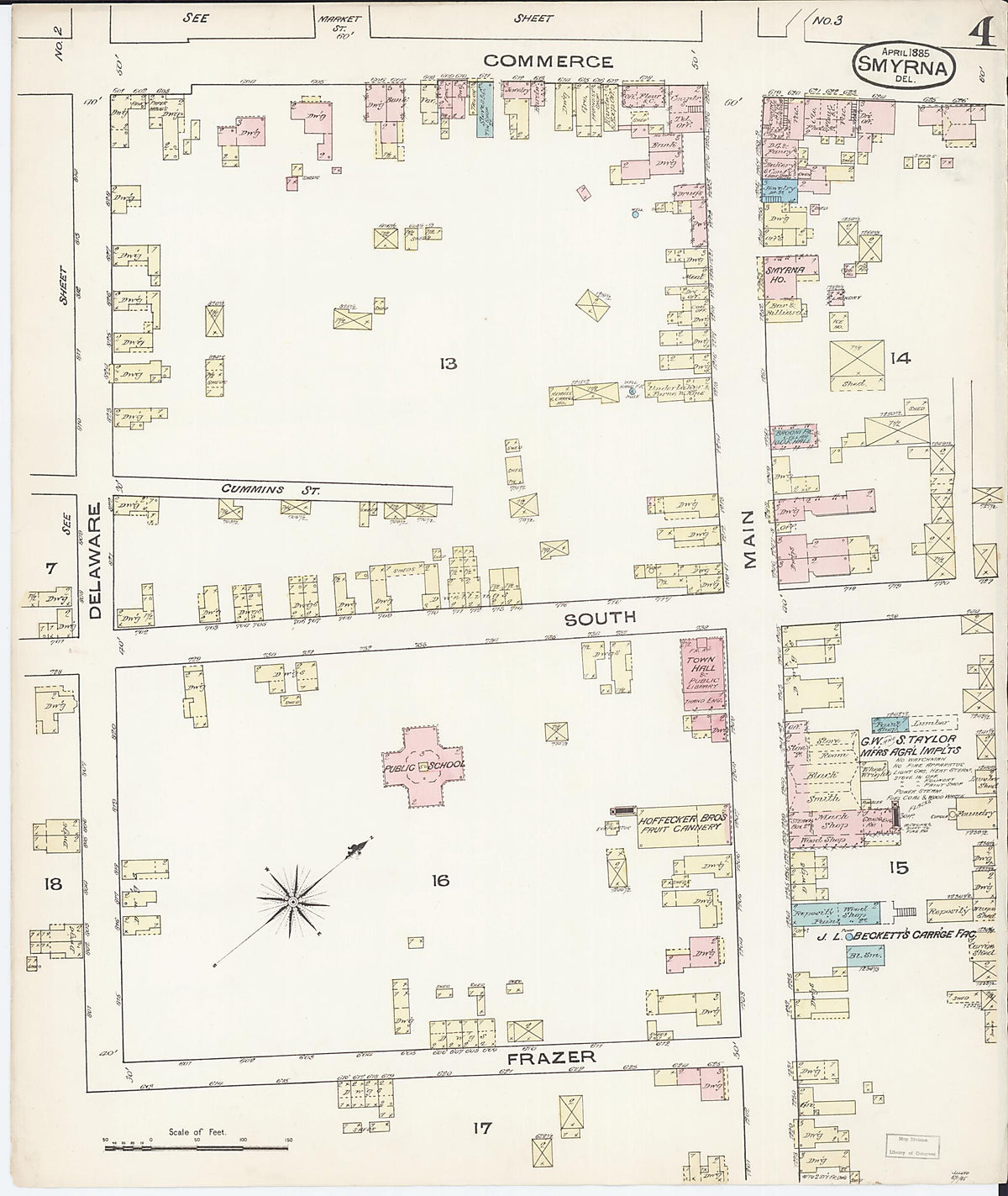 Smyrna, Kent County, Delaware 1885 (Sheet 4 of 4) by Relic Map Company