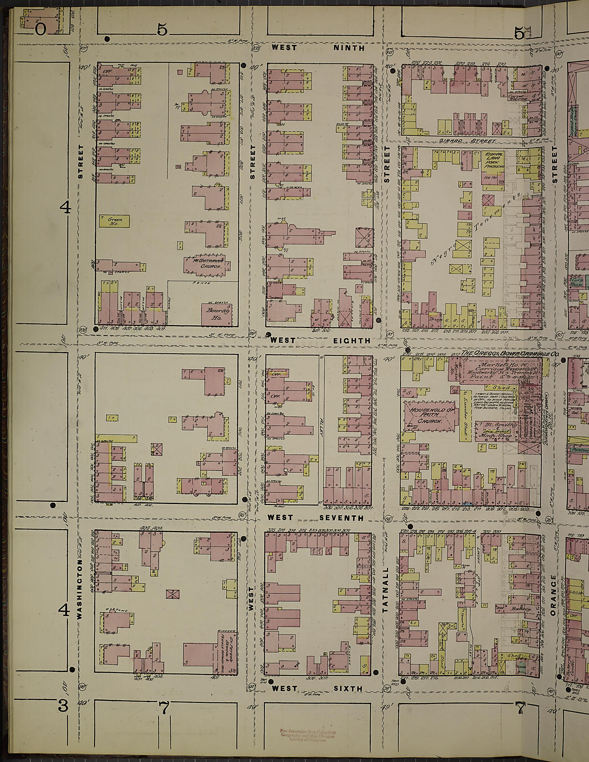 This old map of Wilmington, New Castle County, Delaware was created by Sanborn Map Company in 1884