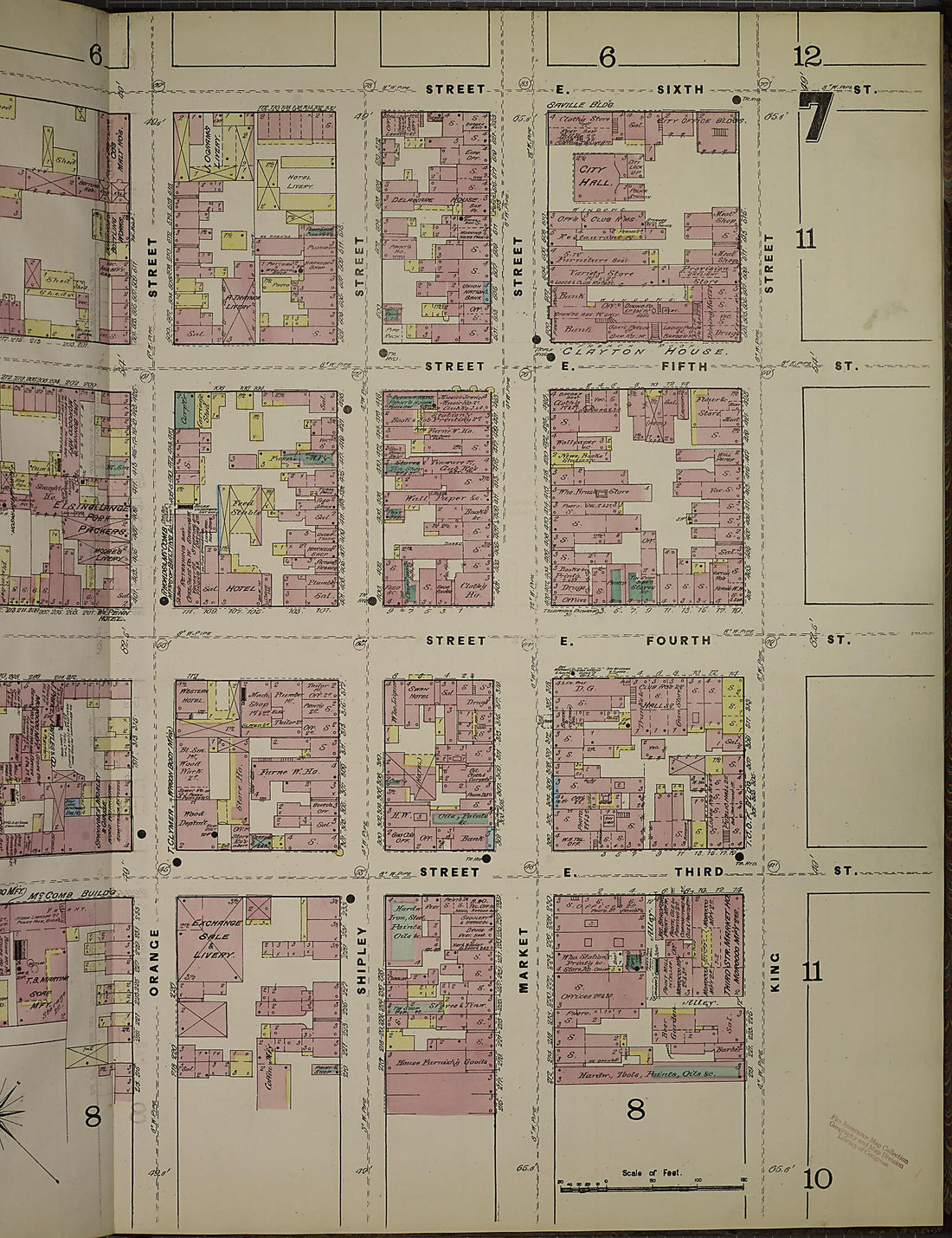 This old map of Wilmington, New Castle County, Delaware was created by Sanborn Map Company in 1884