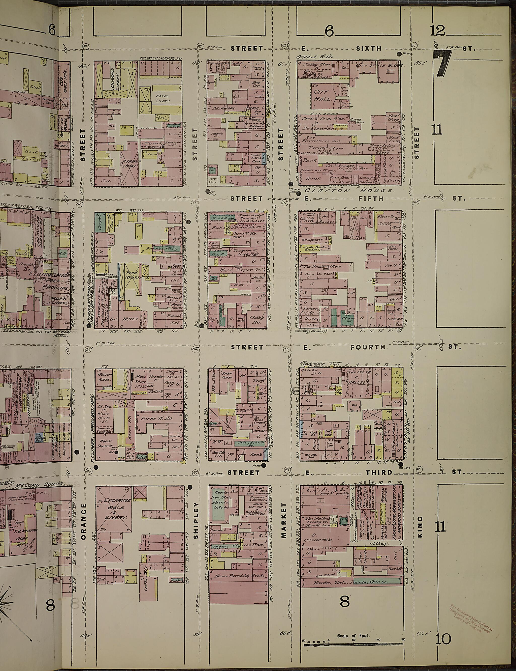 This old map of Wilmington, New Castle County, Delaware was created by Sanborn Map Company in 1884