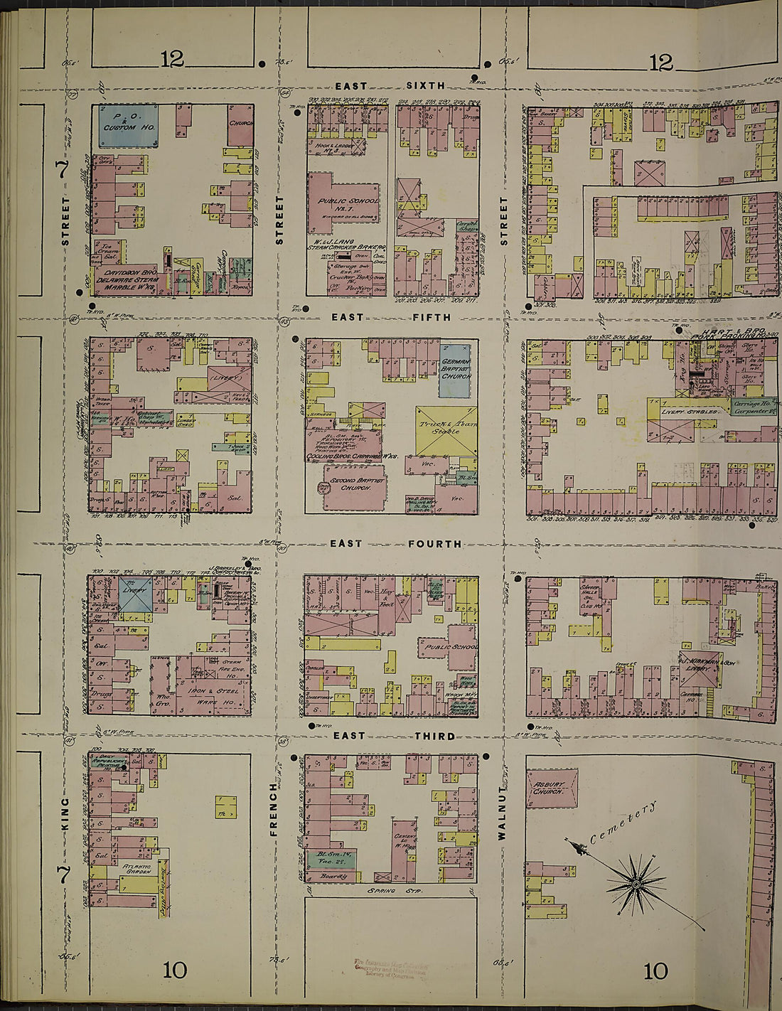 This old map of Wilmington, New Castle County, Delaware was created by Sanborn Map Company in 1884