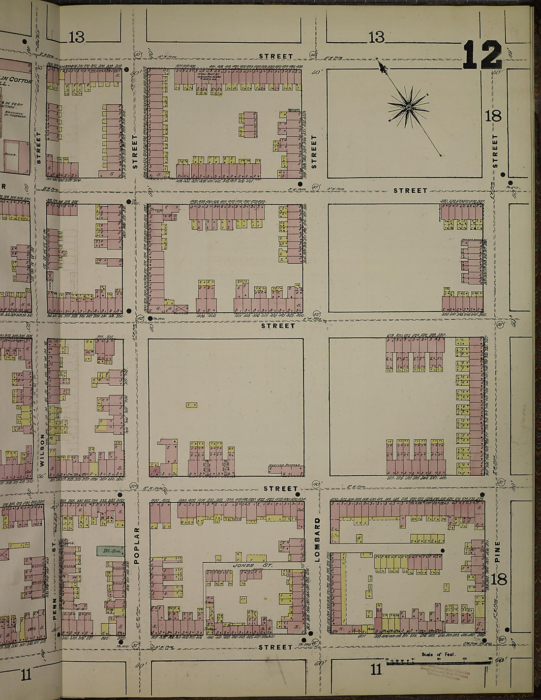This old map of Wilmington, New Castle County, Delaware was created by Sanborn Map Company in 1884