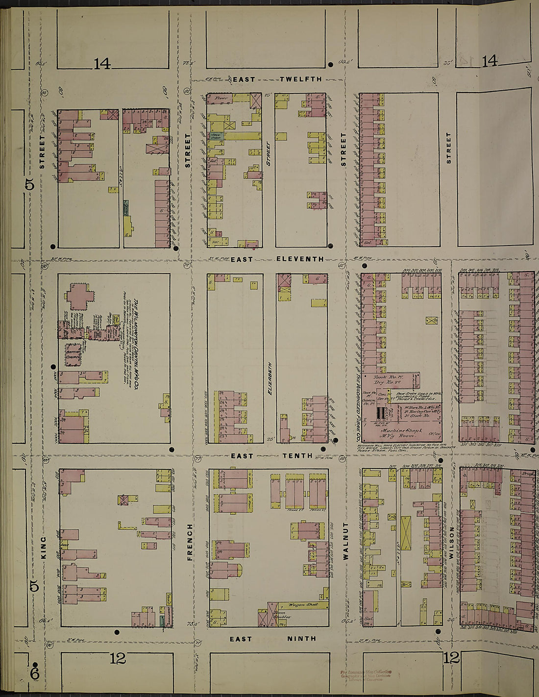 This old map of Wilmington, New Castle County, Delaware was created by Sanborn Map Company in 1884