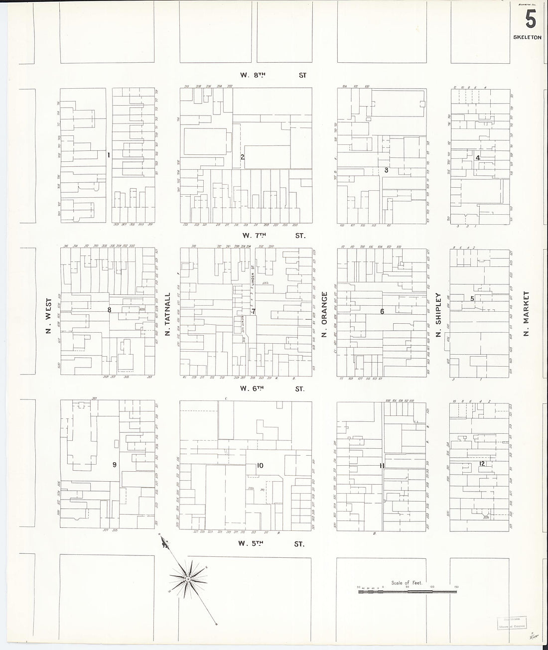 This old map of Wilmington, New Castle County, Delaware was created by Sanborn Map Company in 1901