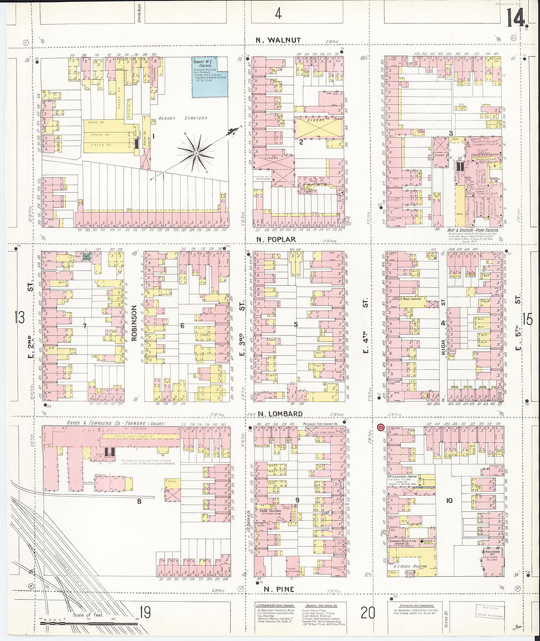 This old map of Wilmington, New Castle County, Delaware was created by Sanborn Map Company in 1901