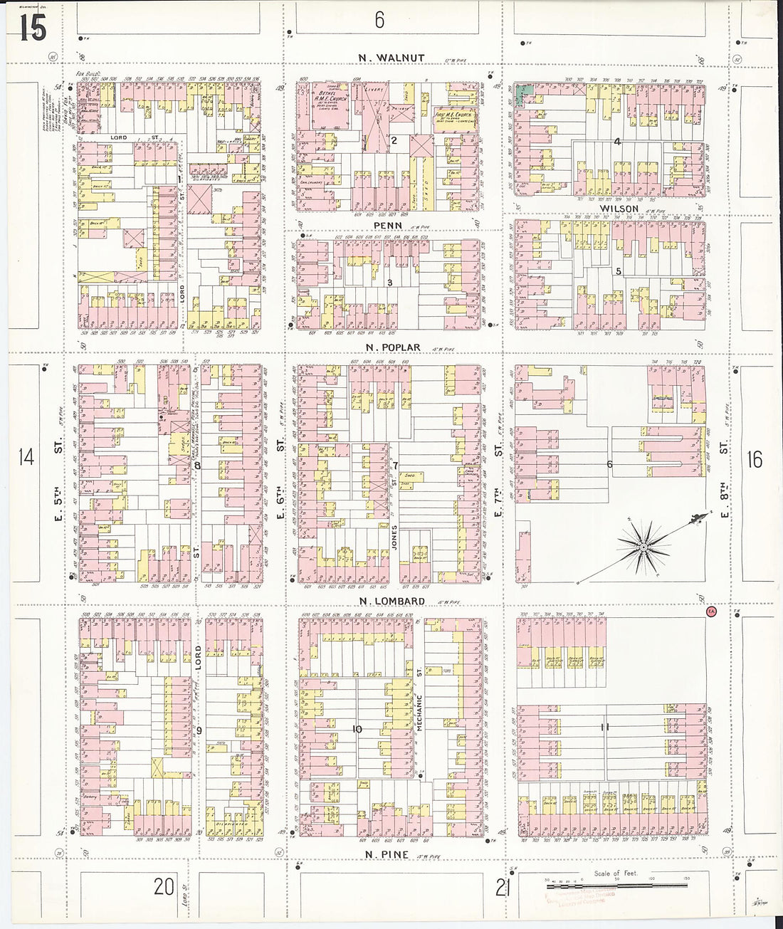 This old map of Wilmington, New Castle County, Delaware was created by Sanborn Map Company in 1901