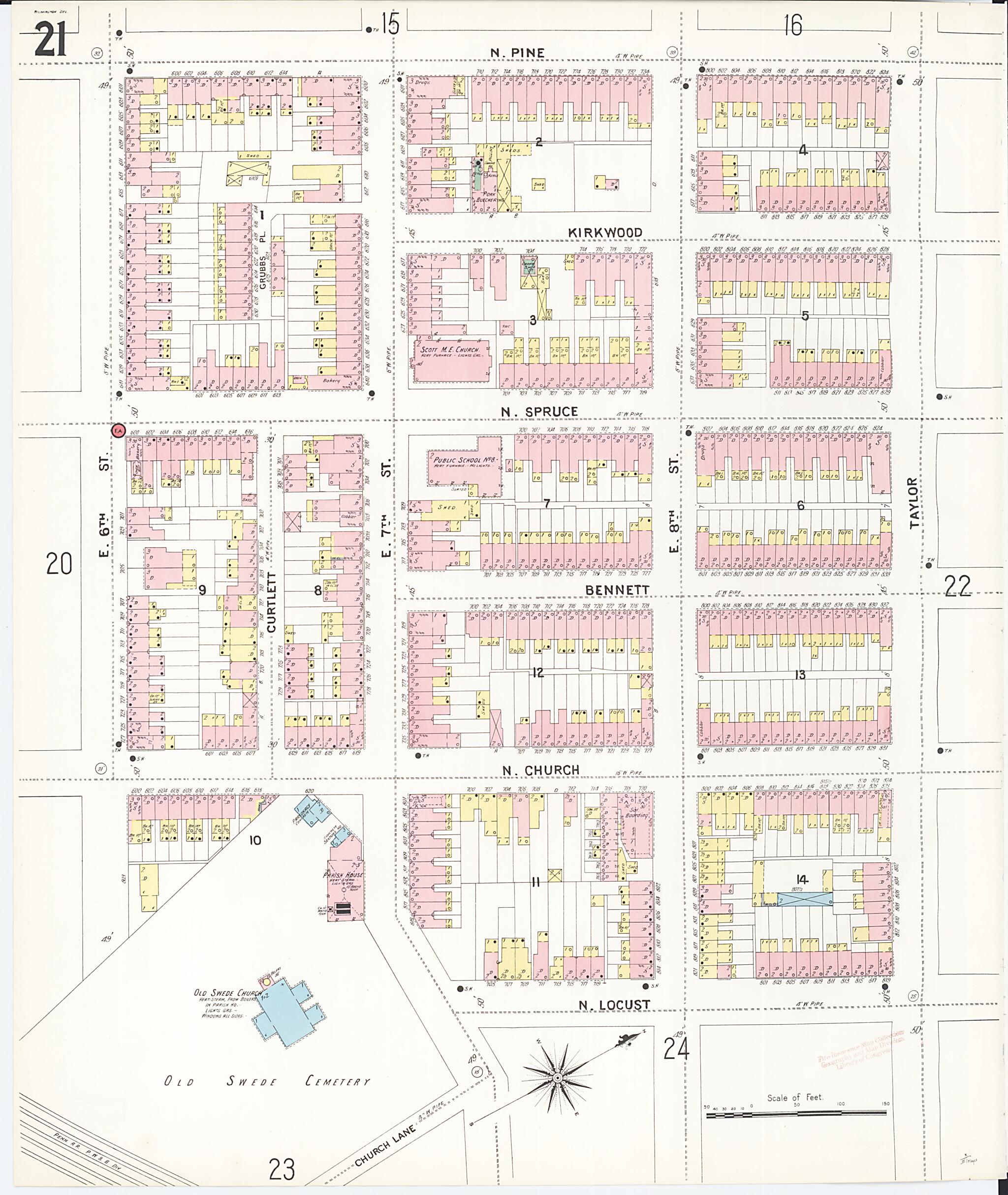 Wilmington, New Castle County, Delaware 1901 (Sheet 28 of 80) by Relic Map Company