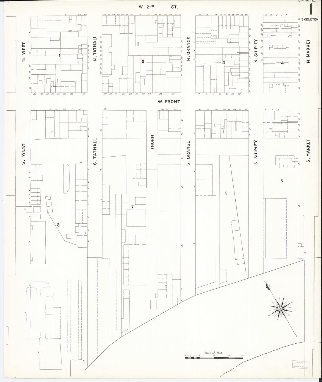 This old map of Wilmington, New Castle County, Delaware was created by Sanborn Map Company in 1901