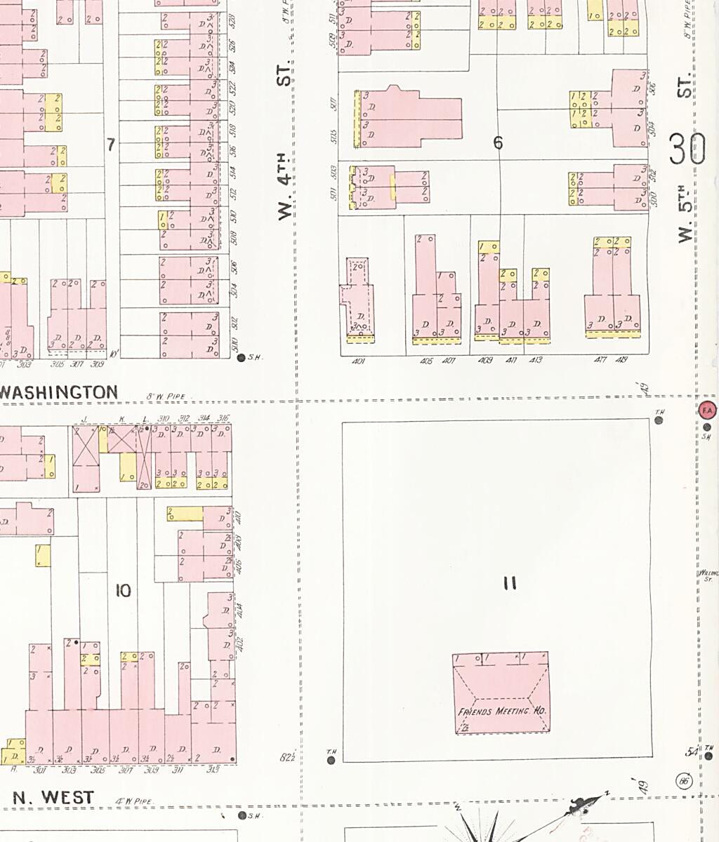 This old map of Wilmington, New Castle County, Delaware was created by Sanborn Map Company in 1901