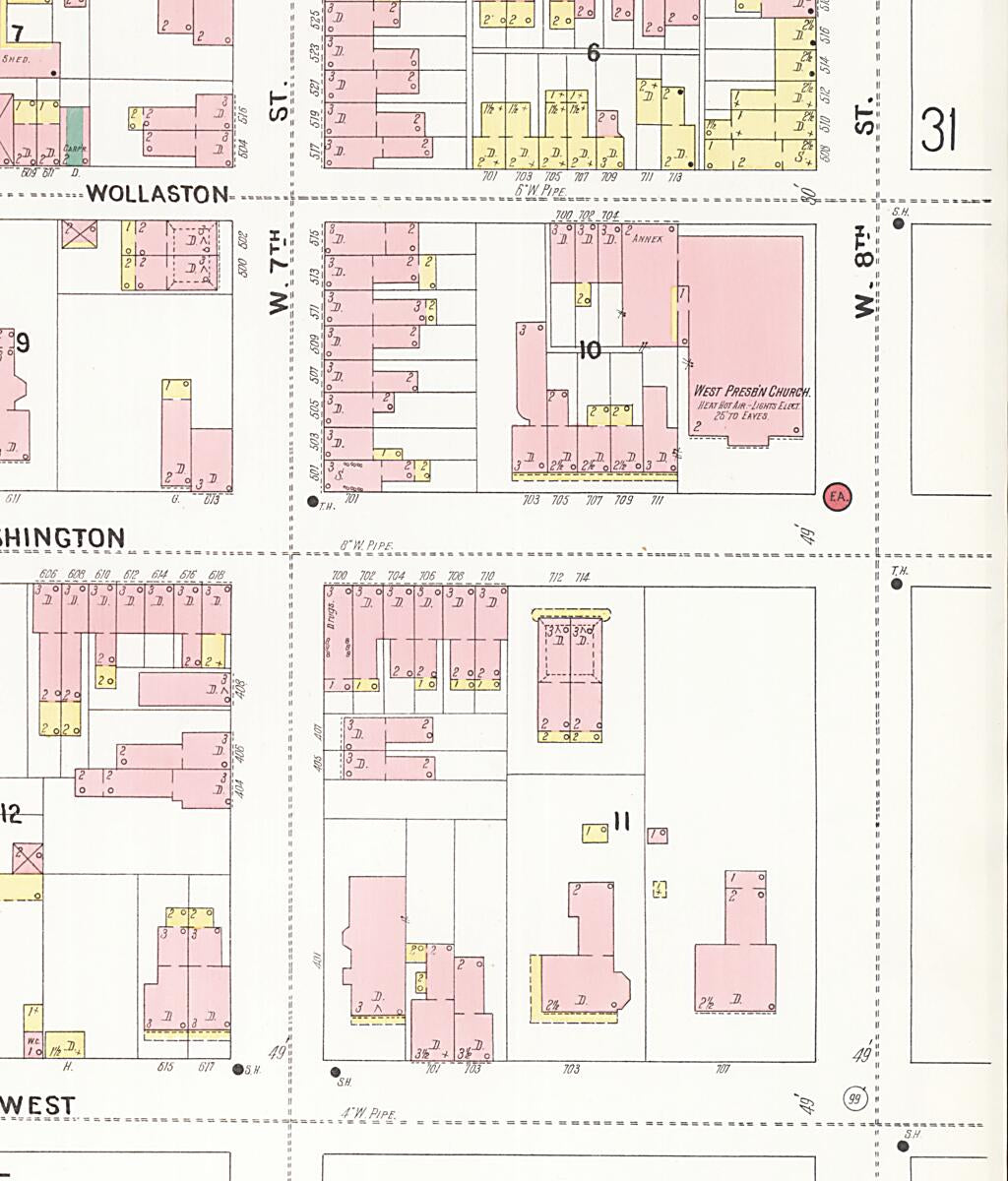 This old map of Wilmington, New Castle County, Delaware was created by Sanborn Map Company in 1901