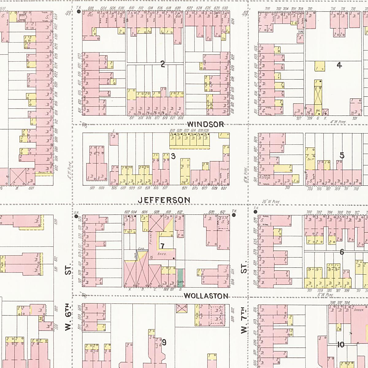 This old map of Wilmington, New Castle County, Delaware was created by Sanborn Map Company in 1901