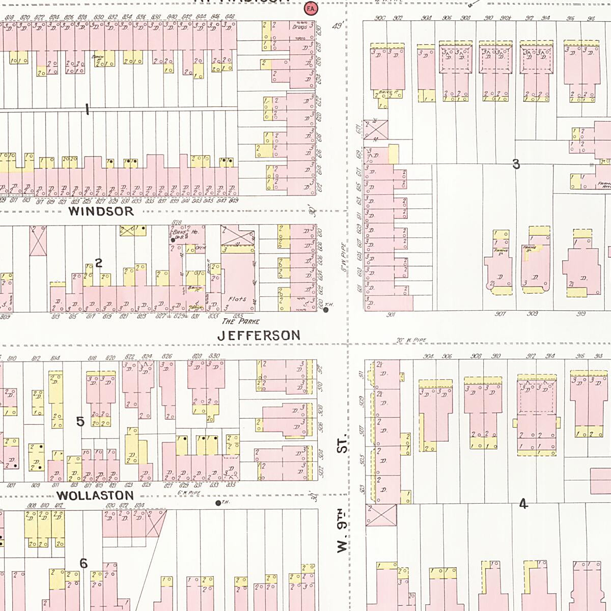 This old map of Wilmington, New Castle County, Delaware was created by Sanborn Map Company in 1901