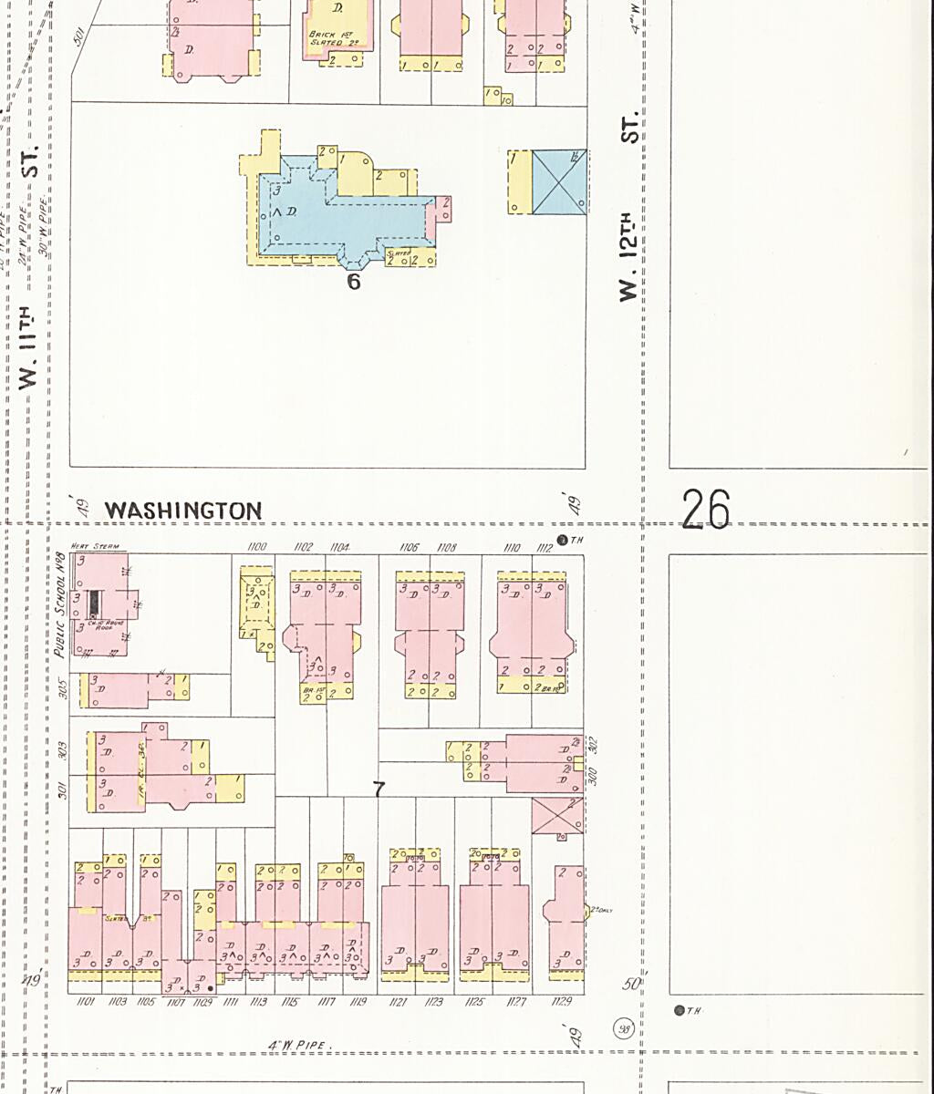 This old map of Wilmington, New Castle County, Delaware was created by Sanborn Map Company in 1901