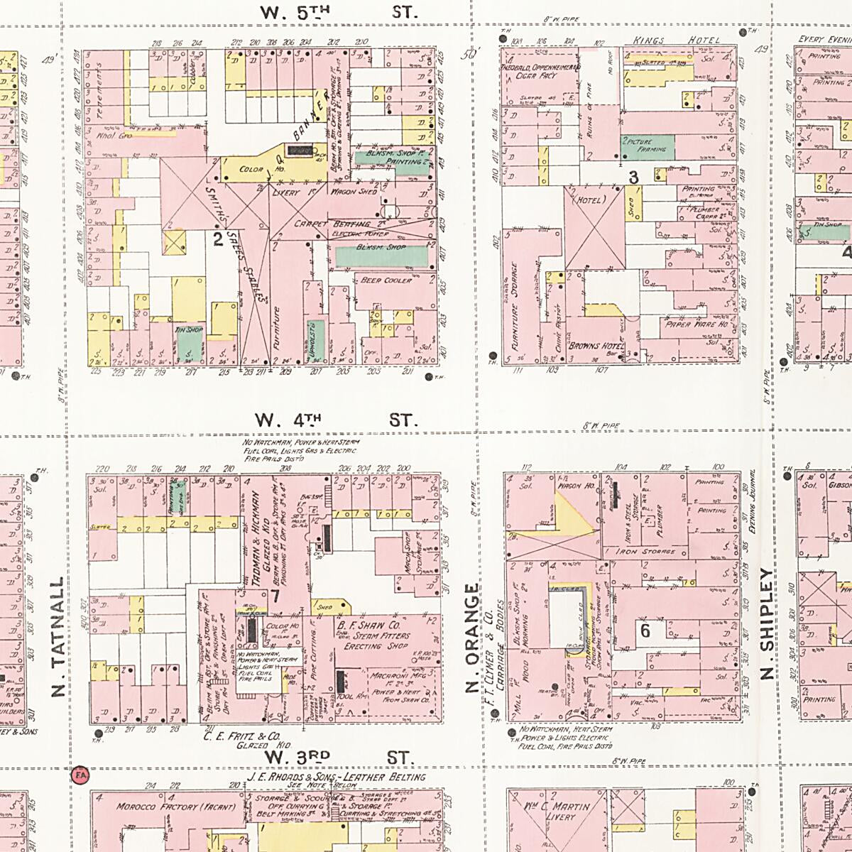 This old map of Wilmington, New Castle County, Delaware was created by Sanborn Map Company in 1901