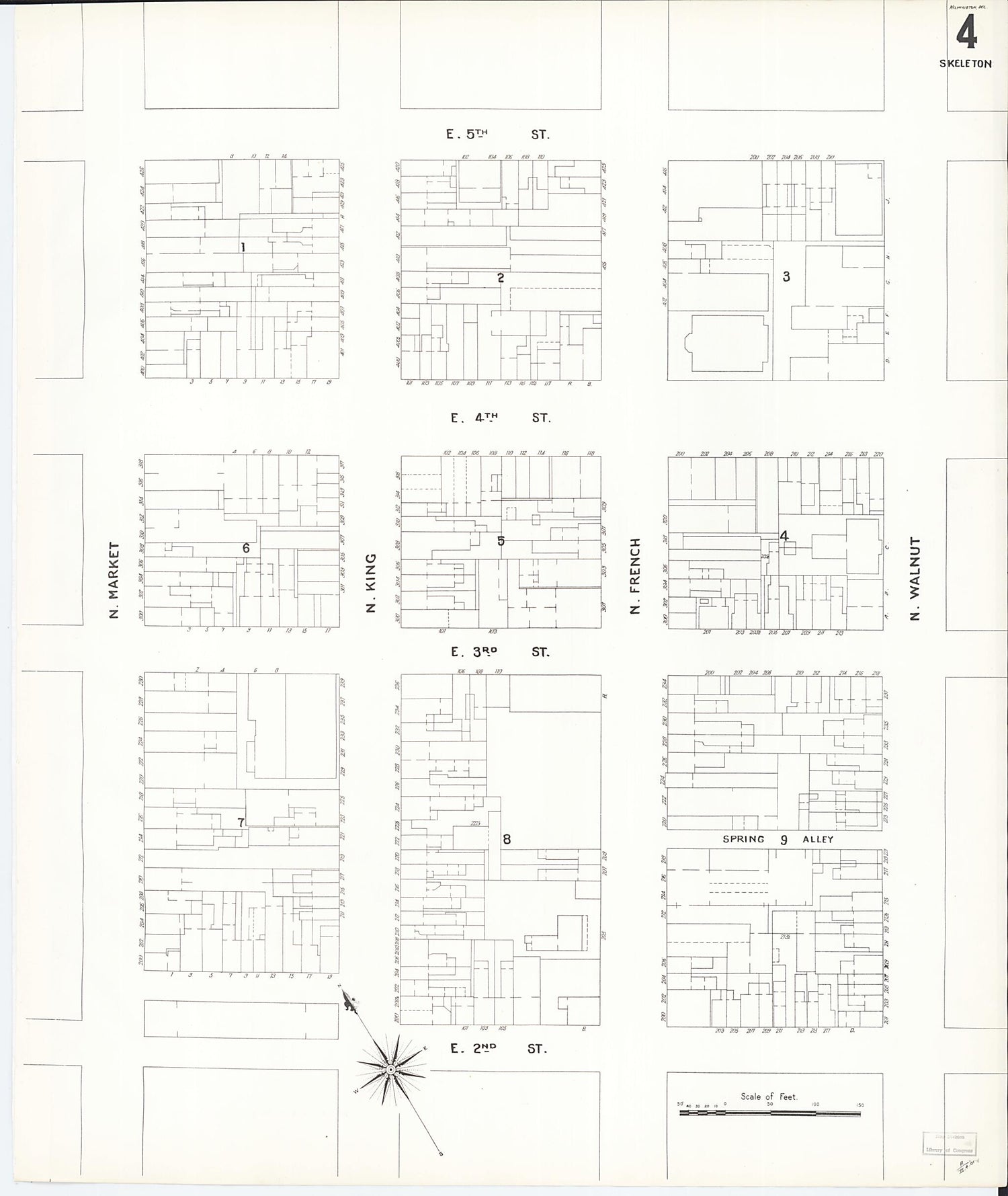 This old map of Wilmington, New Castle County, Delaware was created by Sanborn Map Company in 1901