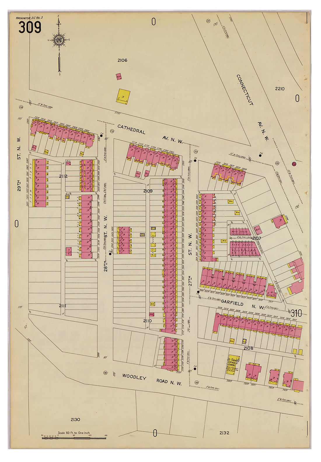 This old map of Takoma Park, Washington D.C. was created by Sanborn Map Company in 1916