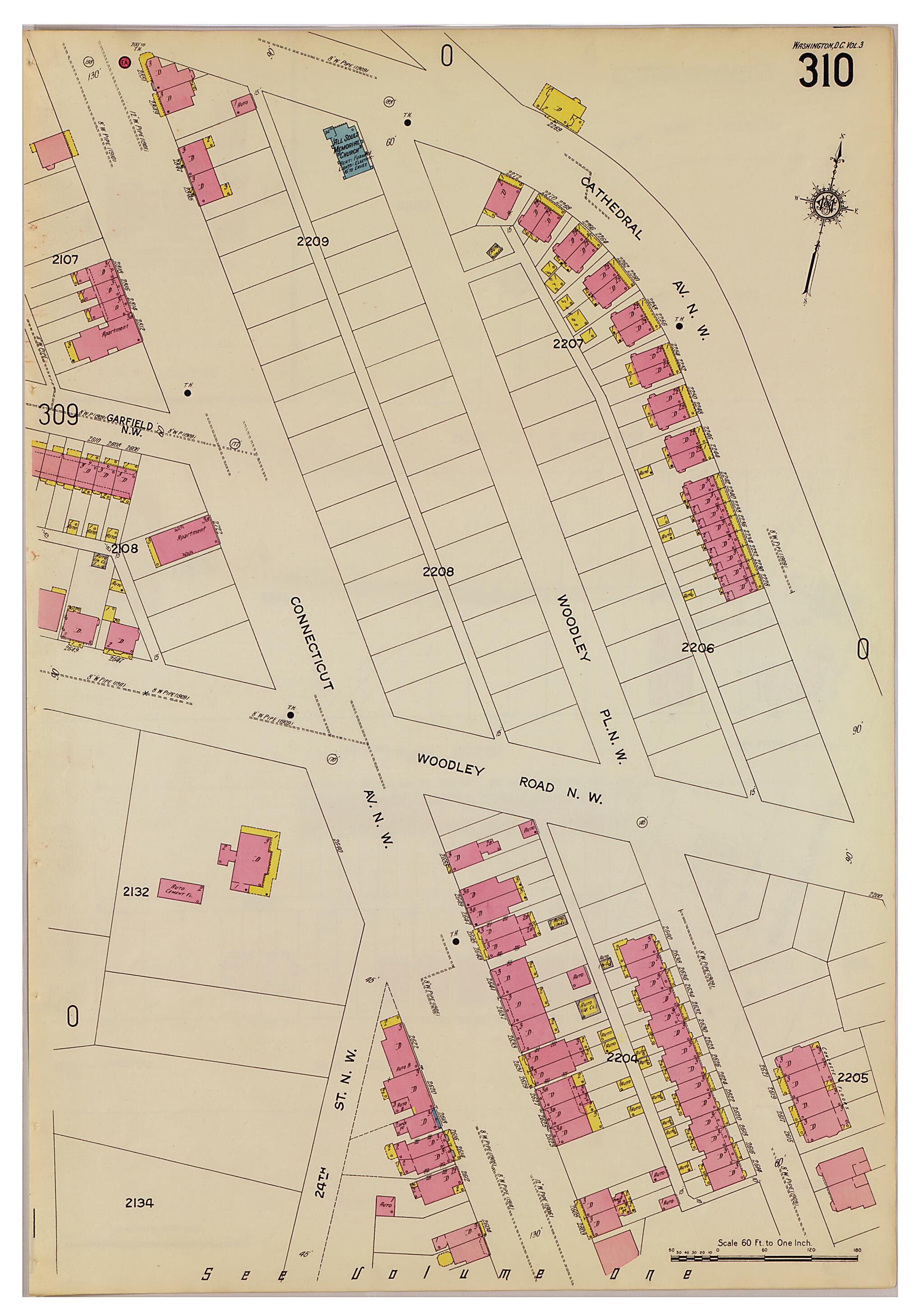 This old map of Takoma Park, Washington D.C. was created by Sanborn Map Company in 1916
