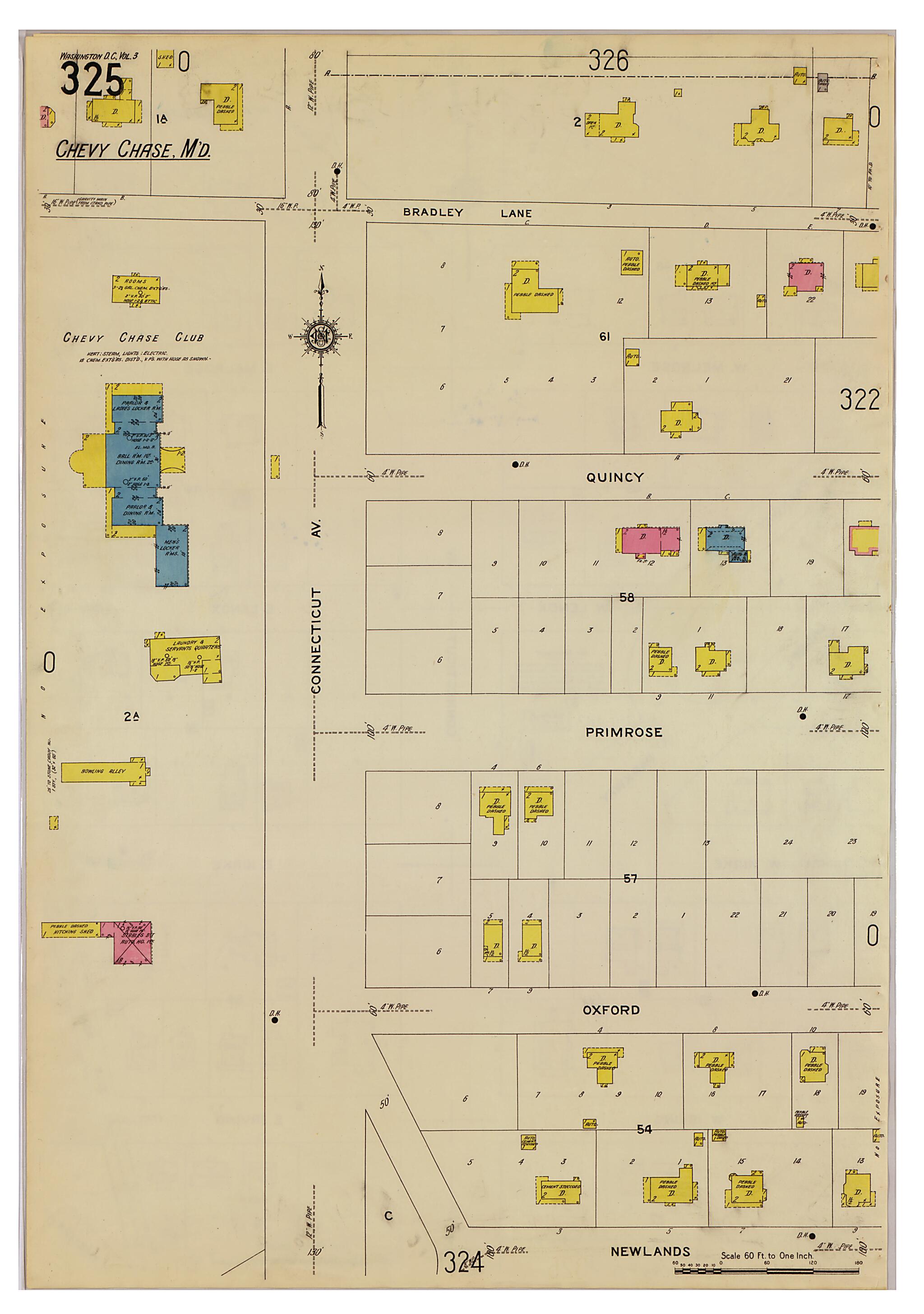 This old map of Takoma Park, Washington D.C. was created by Sanborn Map Company in 1916