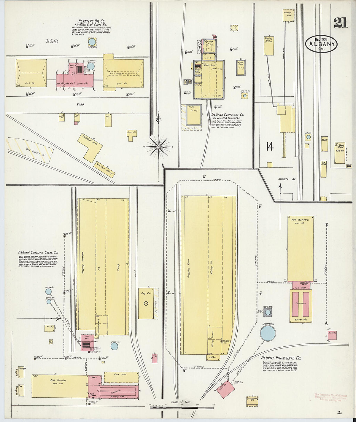Albany, Dougherty County, Georgia 1905 (Sheet 21 of 21) by Relic Map Company