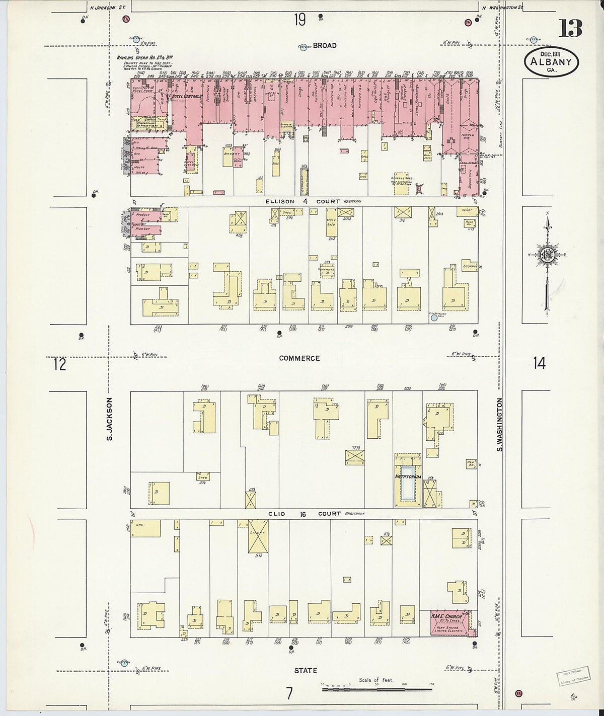 Albany, Dougherty County, Georgia 1911 (Sheet 13 of 32) by Relic Map Company