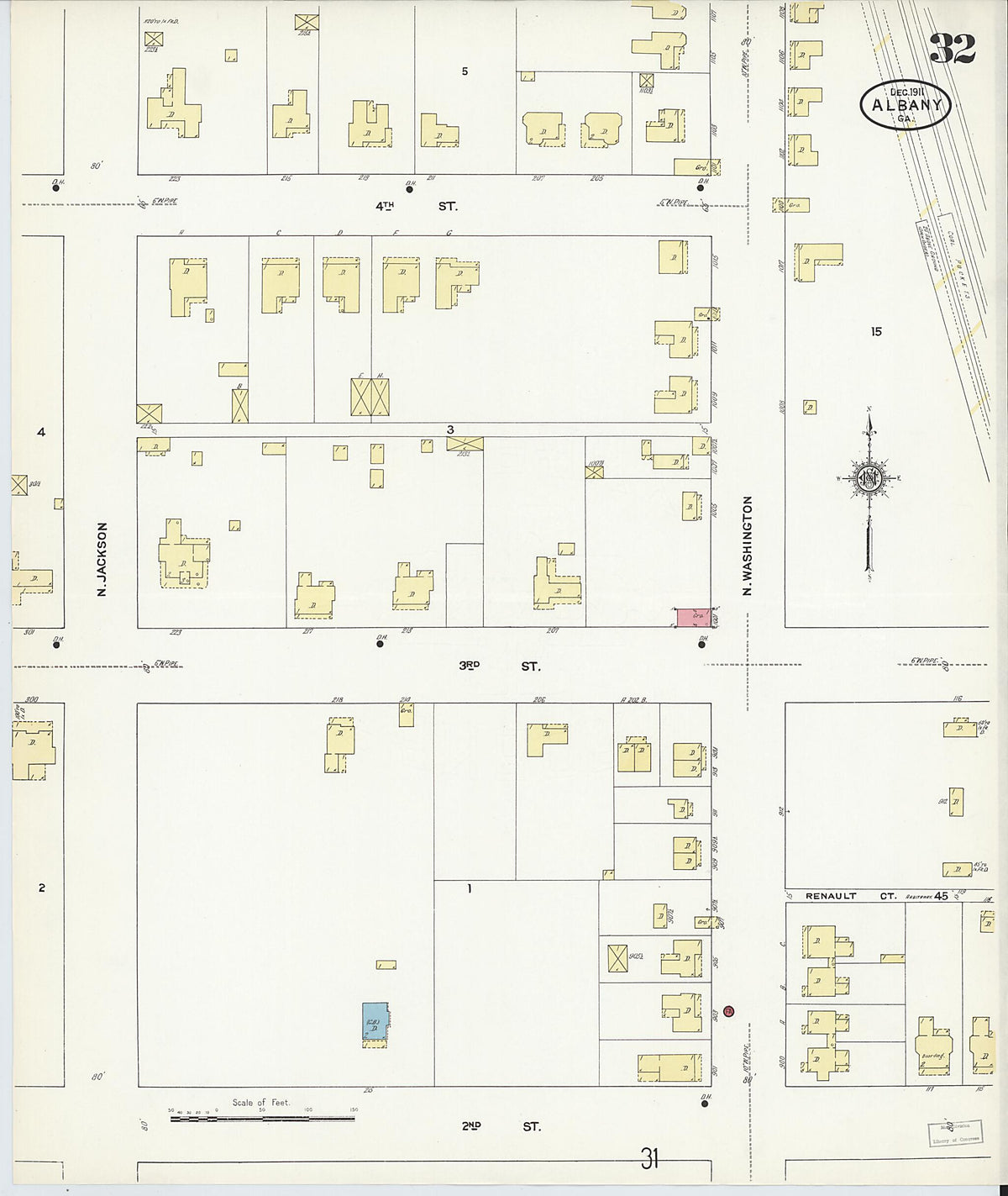 Albany, Dougherty County, Georgia 1911 (Sheet 32 of 32) by Relic Map Company