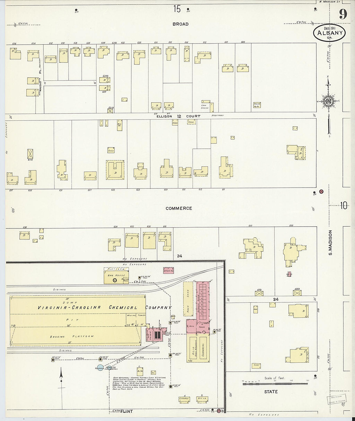 Albany, Dougherty County, Georgia 1911 (Sheet 9 of 32) by Relic Map Company