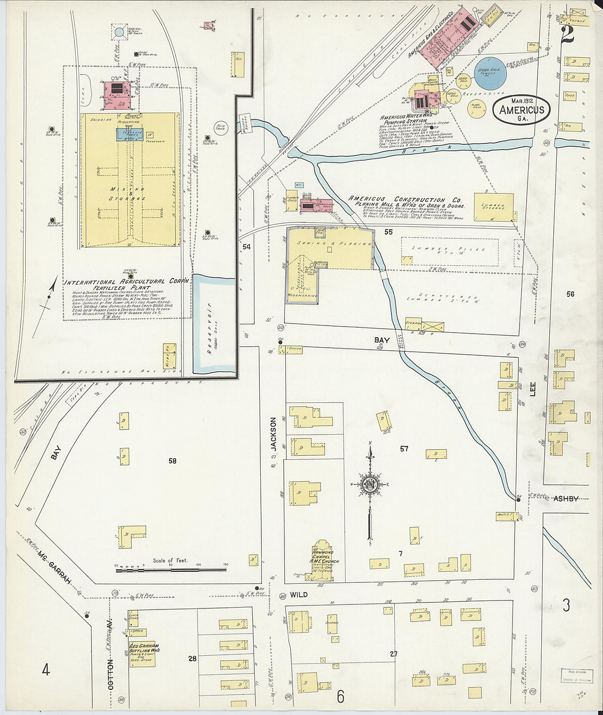Americus, Sumter County, Georgia 1912 (Sheet 2 of 25) by Relic Map Company