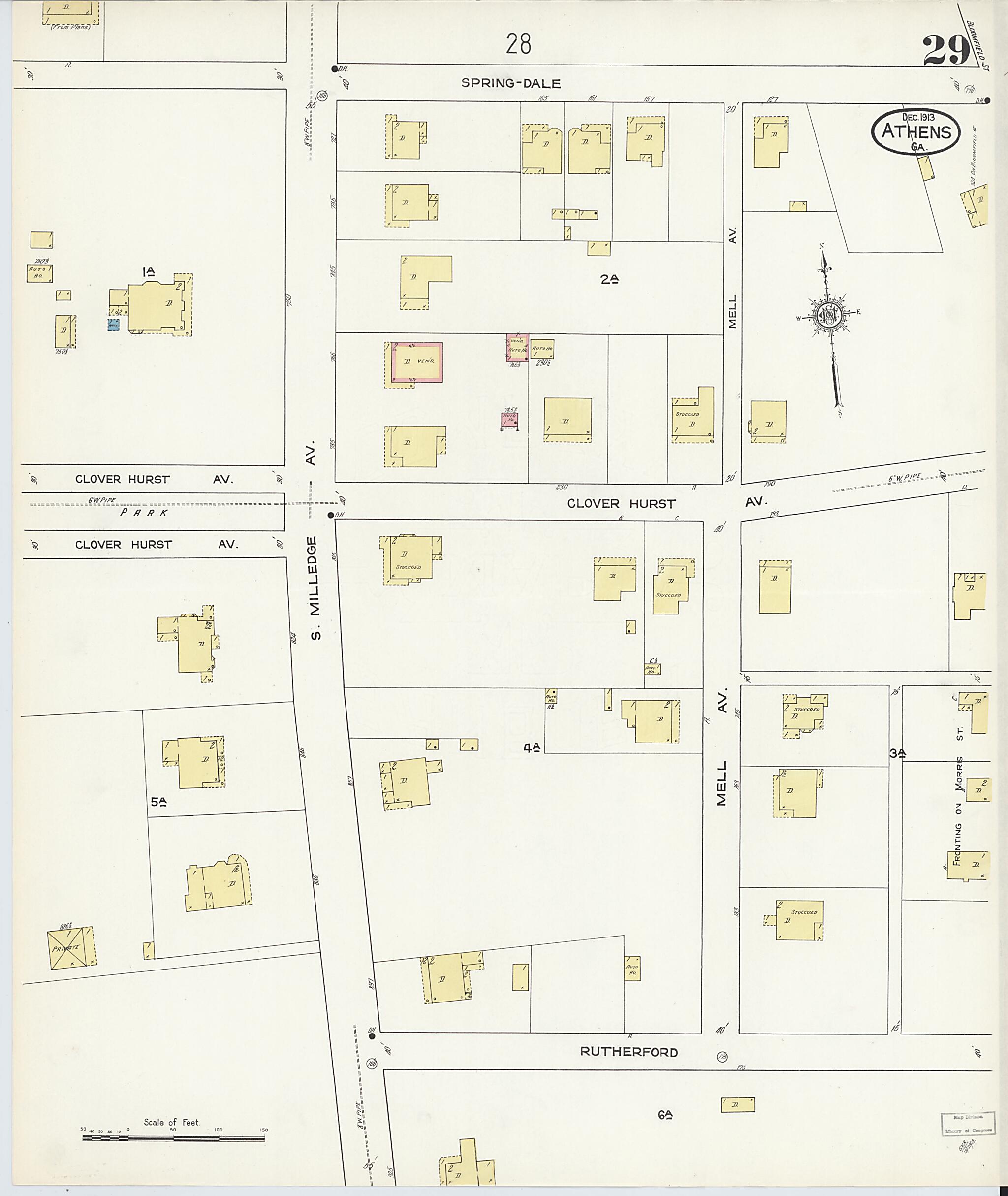 Athens, Clarke County, Georgia 1913 (Sheet 29 of 33) by Relic Map Company