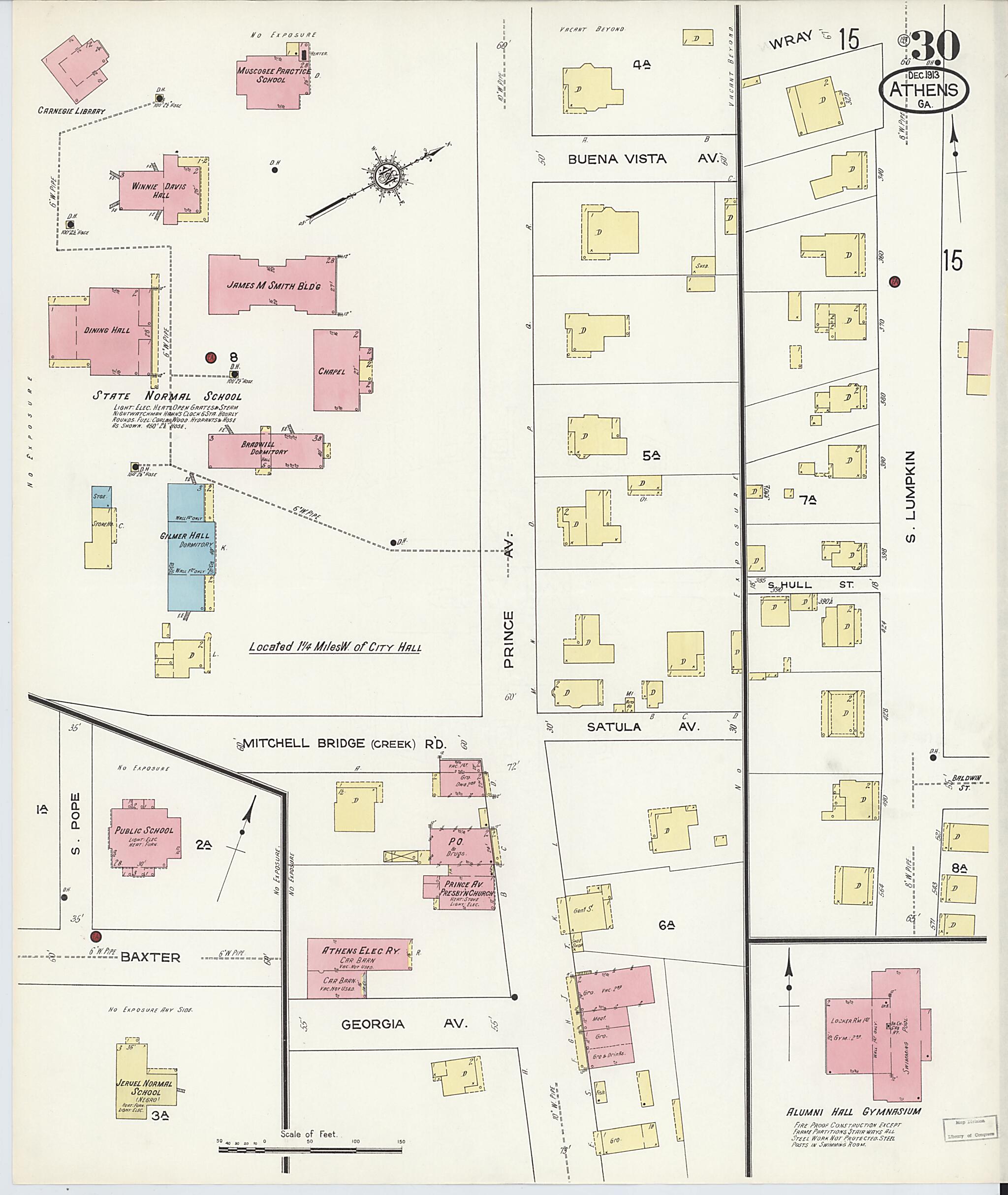 Athens, Clarke County, Georgia 1913 (Sheet 30 of 33) by Relic Map Company