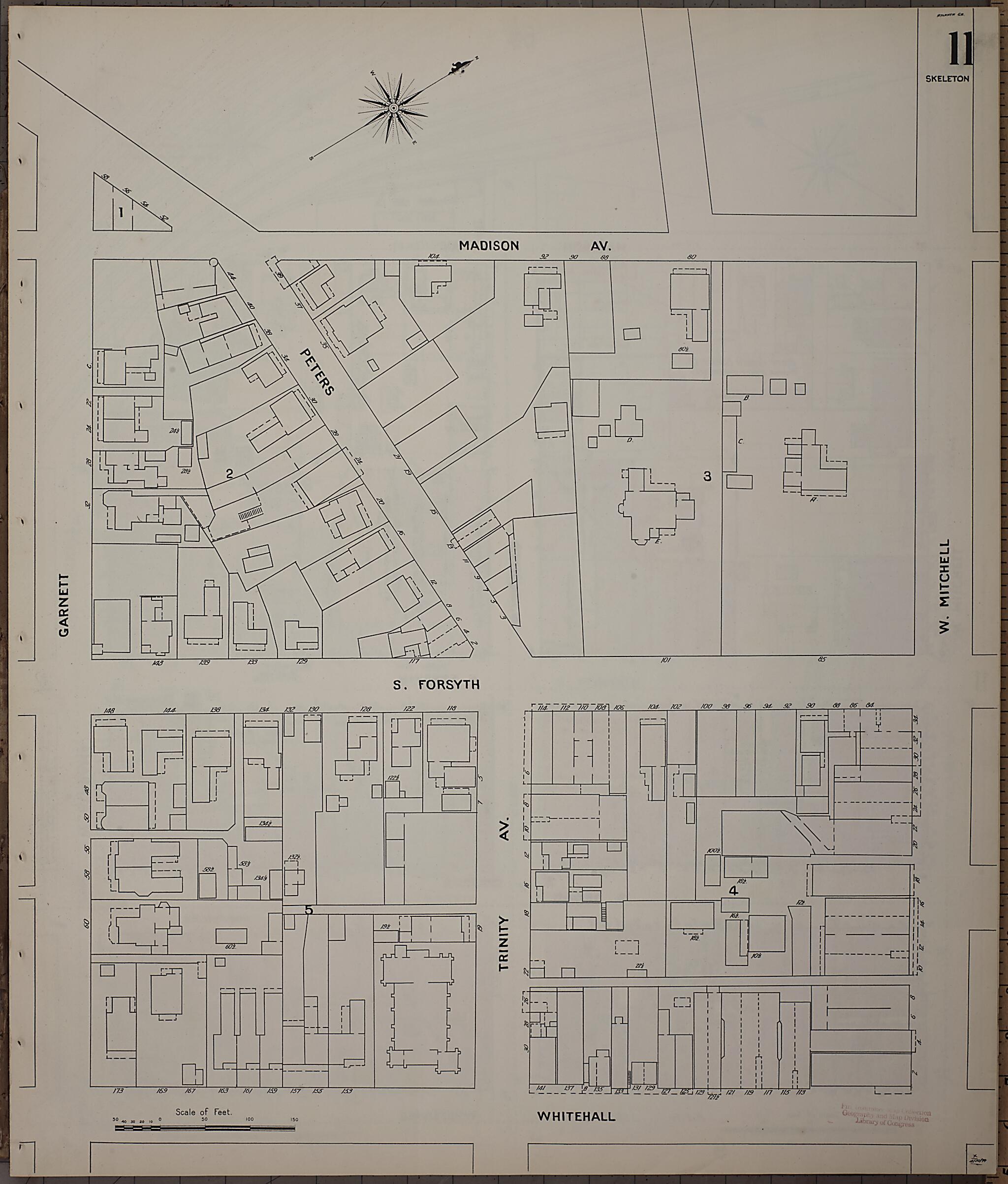 This old map of Atlanta, Fulton County, Georgia was created by Sanborn Map Company in 1899