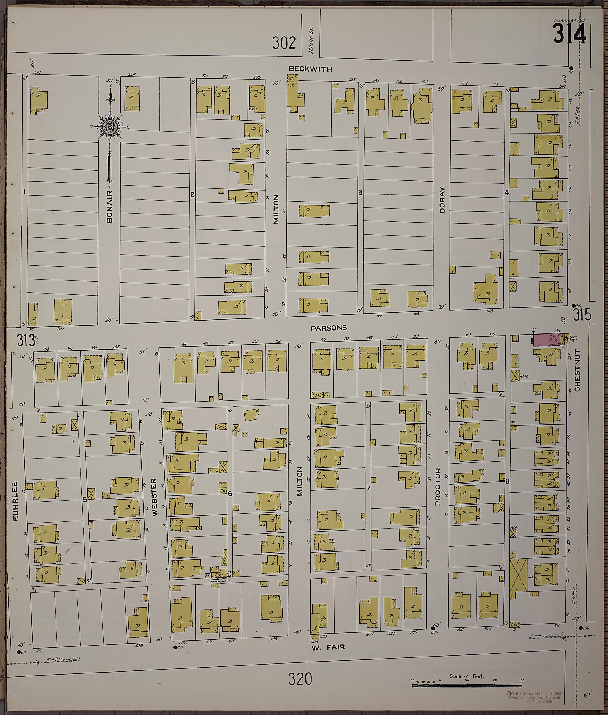 This old map of Atlanta, Fulton County, Georgia was created by Sanborn Map Company in 1911