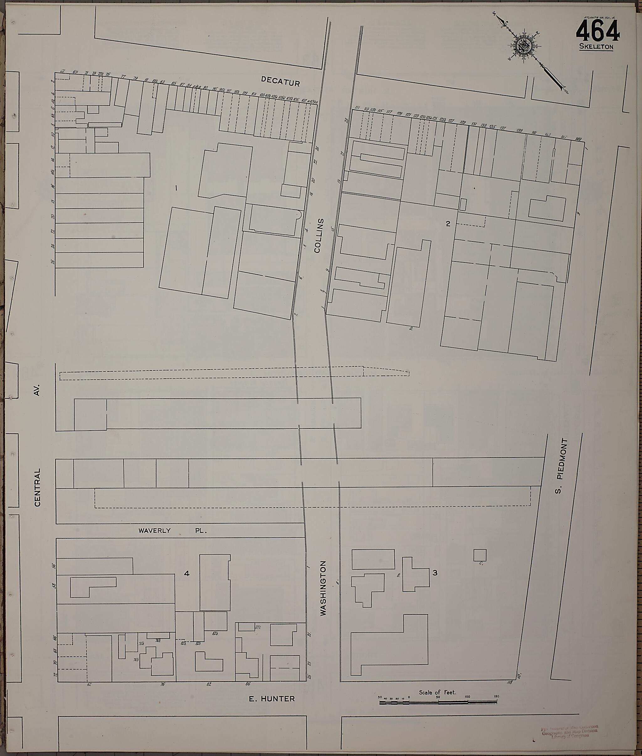 This old map of Atlanta, Fulton County, Georgia was created by Sanborn Map Company in 1911