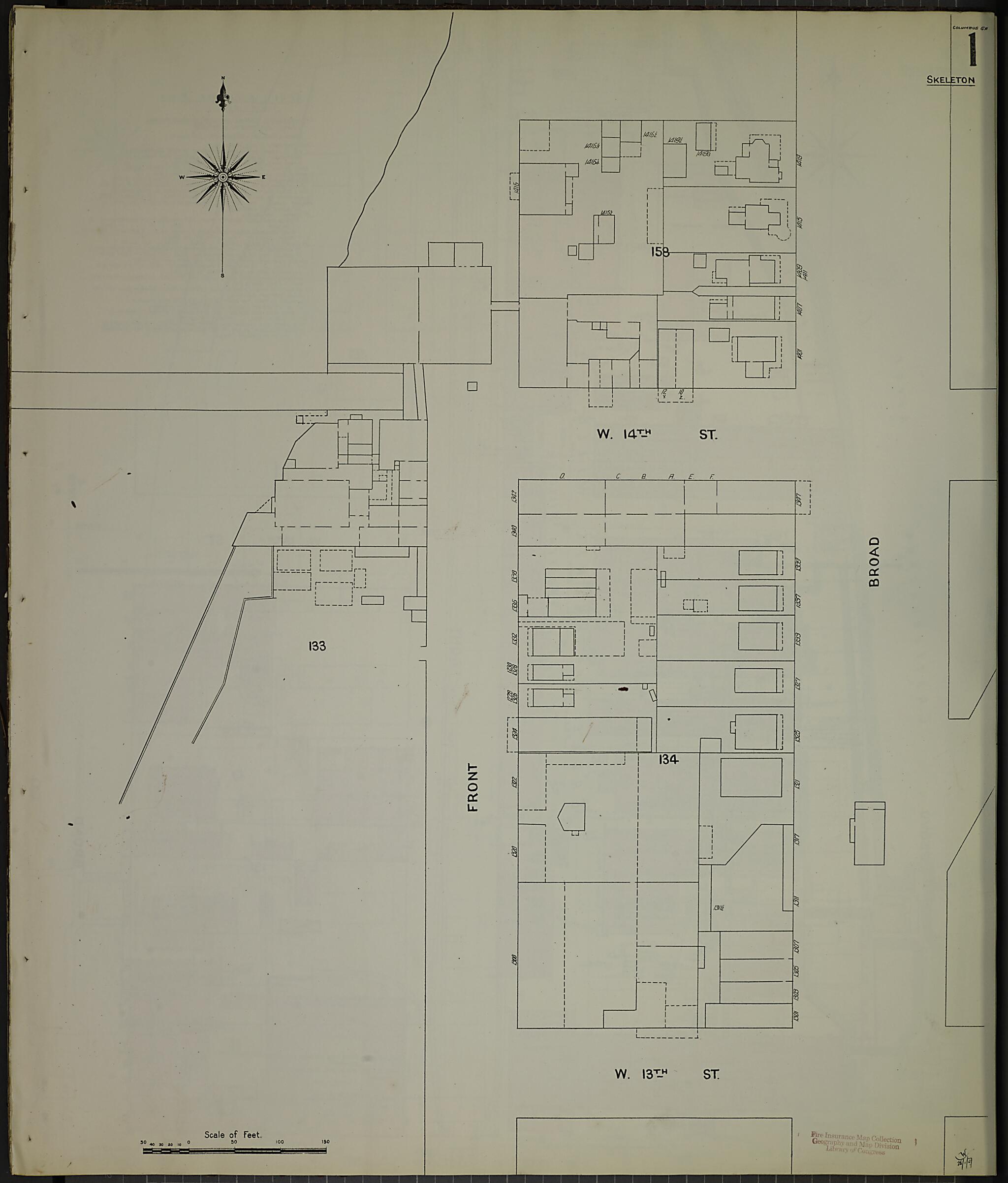 Columbus, Muscogee County, Georgia 1907 (Sheet 3) by Relic Map Company
