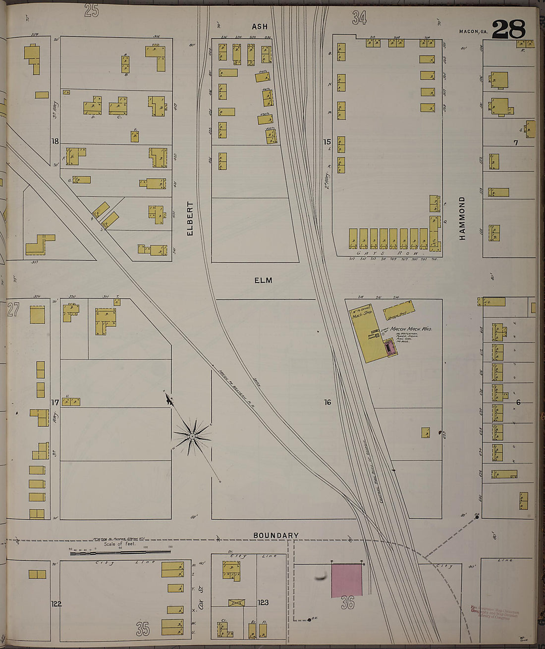 This old map of Macon, Jones County, Georgia was created by Sanborn Map Company in 1895