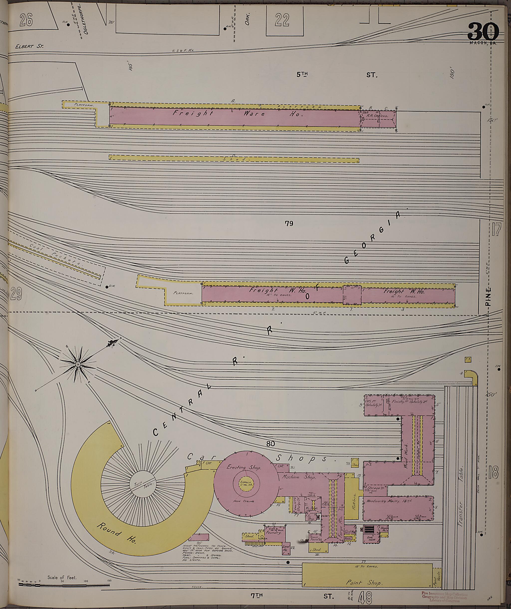 This old map of Macon, Jones County, Georgia was created by Sanborn Map Company in 1895