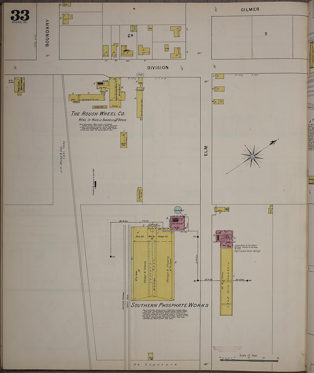 This old map of Macon, Jones County, Georgia was created by Sanborn Map Company in 1895