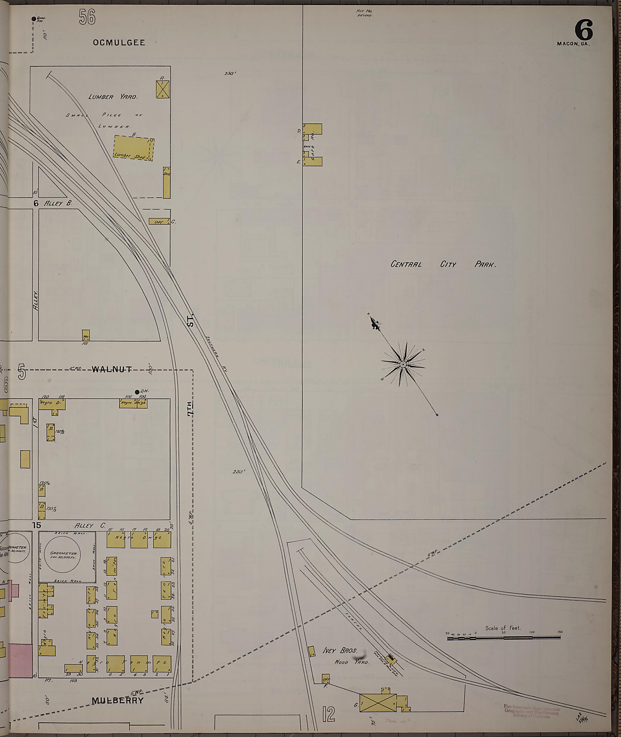 This old map of Macon, Jones County, Georgia was created by Sanborn Map Company in 1895
