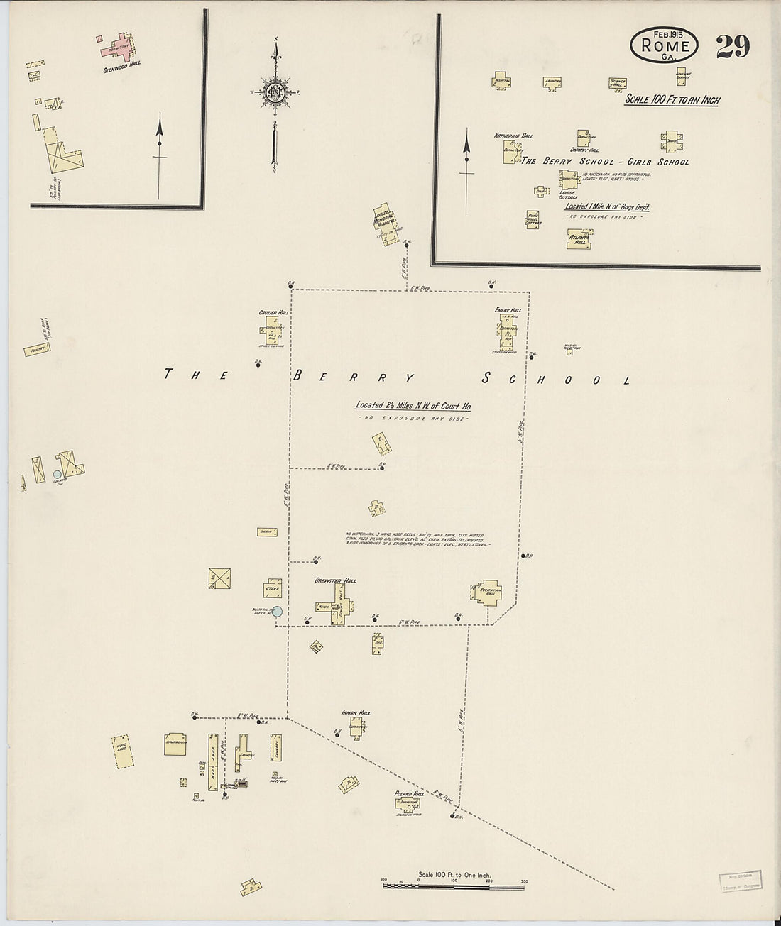 This old map of Rome, Floyd County, Georgia was created by Sanborn Map Company in 1915