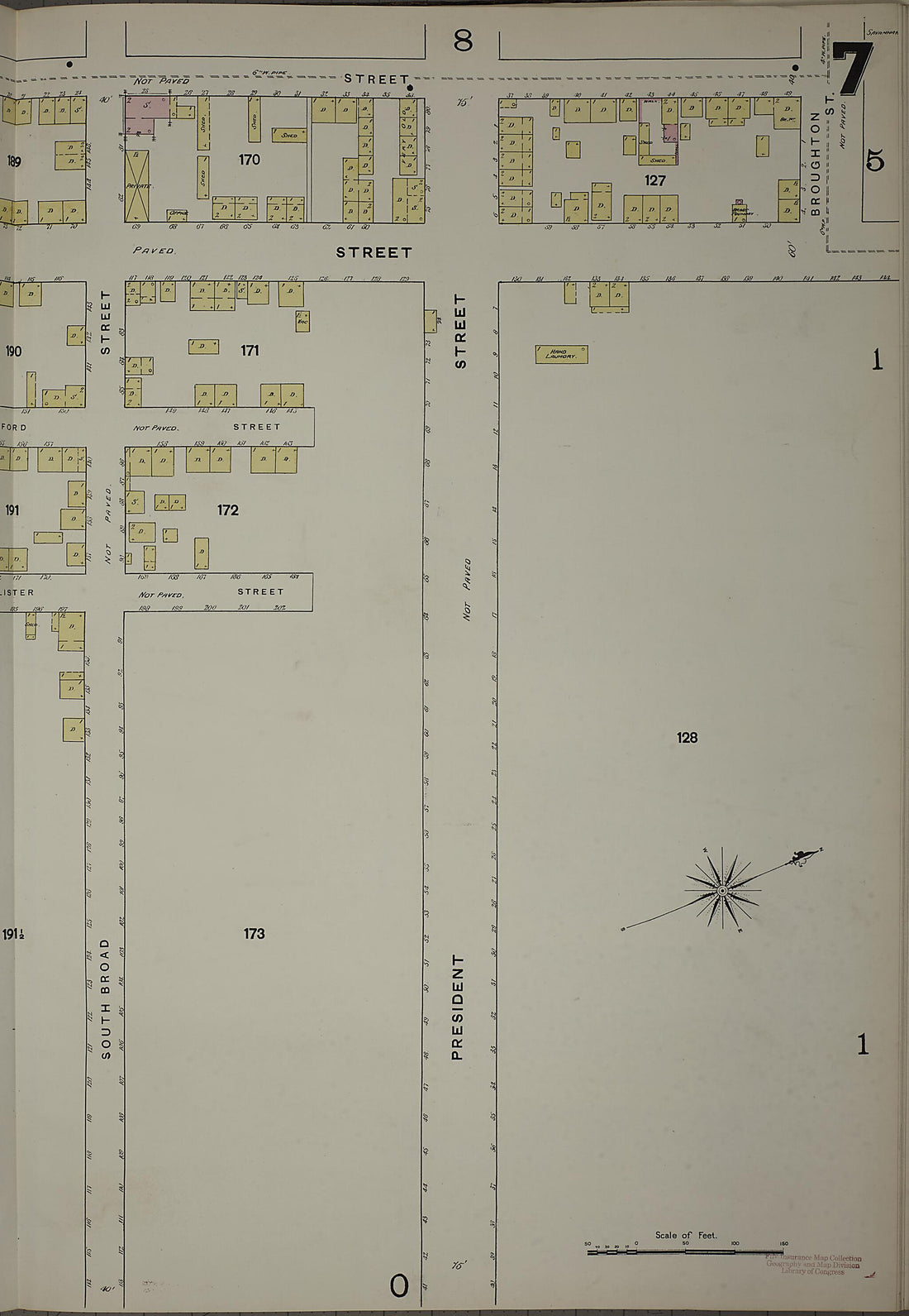 This old map of Savannah, Chatham County, Georgia was created by Sanborn Map Company in 1888