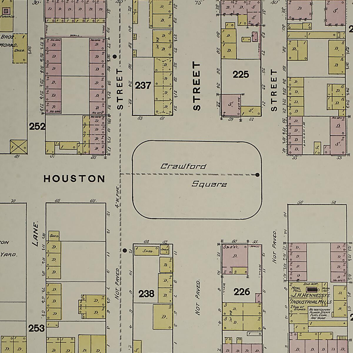 This old map of Savannah, Chatham County, Georgia was created by Sanborn Map Company in 1888