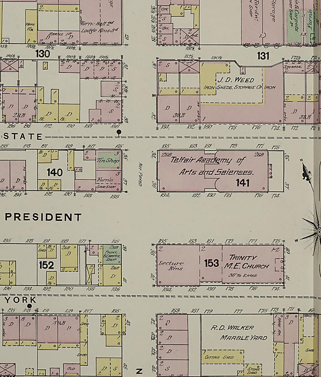 This old map of Savannah, Chatham County, Georgia was created by Sanborn Map Company in 1888