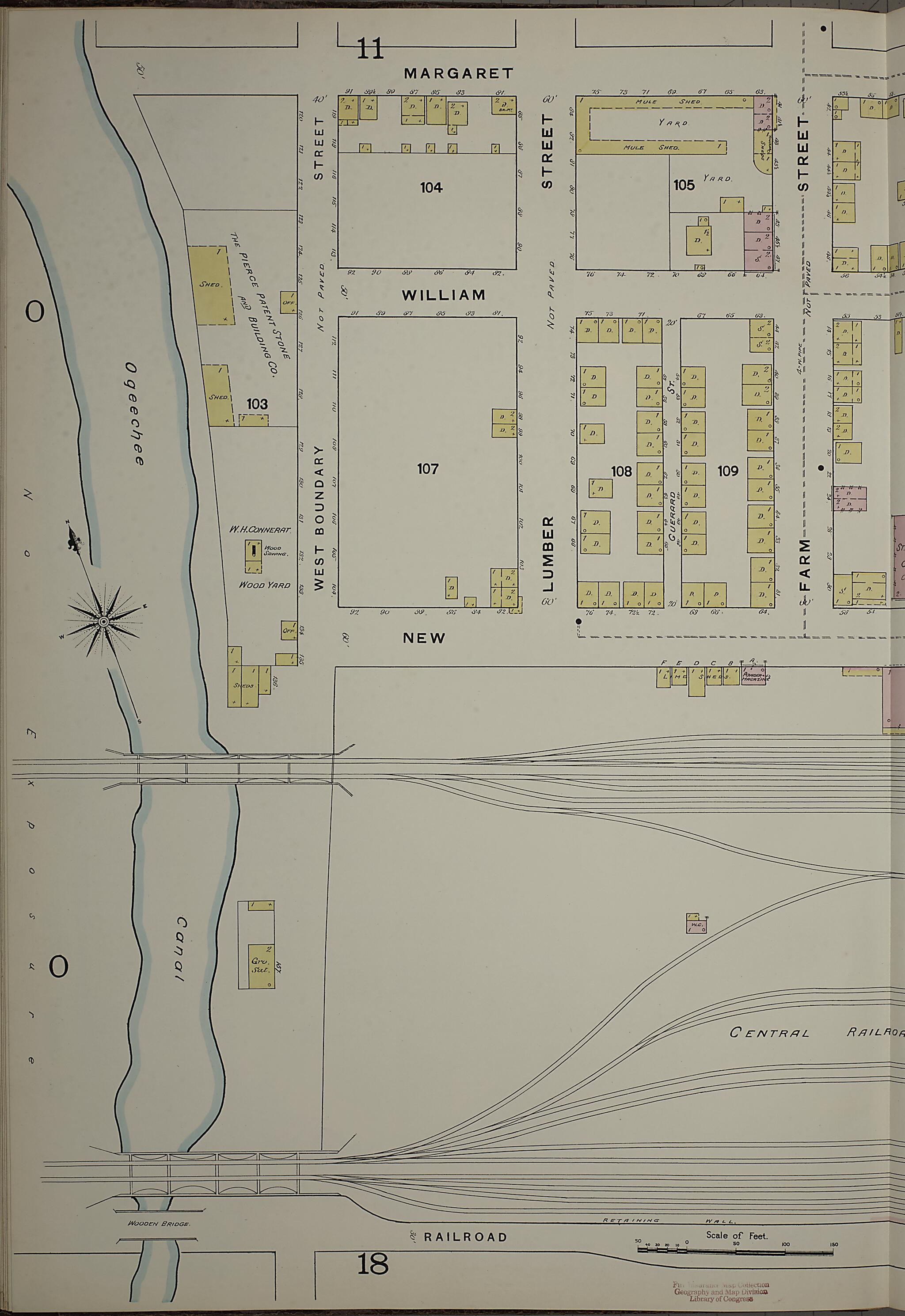 This old map of Savannah, Chatham County, Georgia was created by Sanborn Map Company in 1888