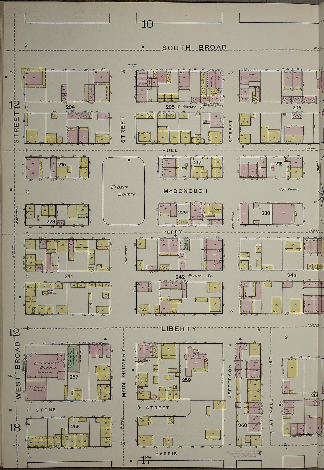 This old map of Savannah, Chatham County, Georgia was created by Sanborn Map Company in 1888
