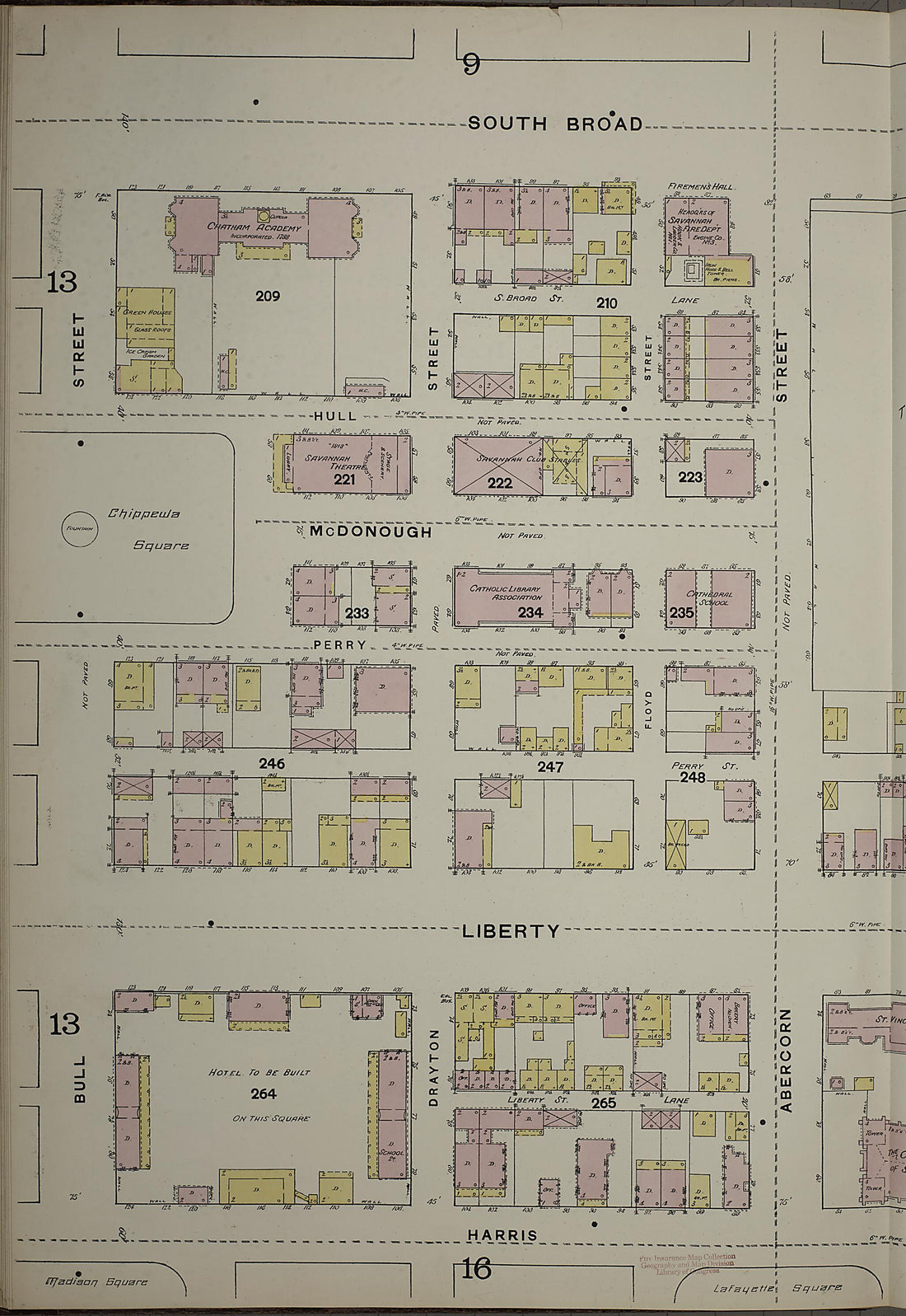 This old map of Savannah, Chatham County, Georgia was created by Sanborn Map Company in 1888