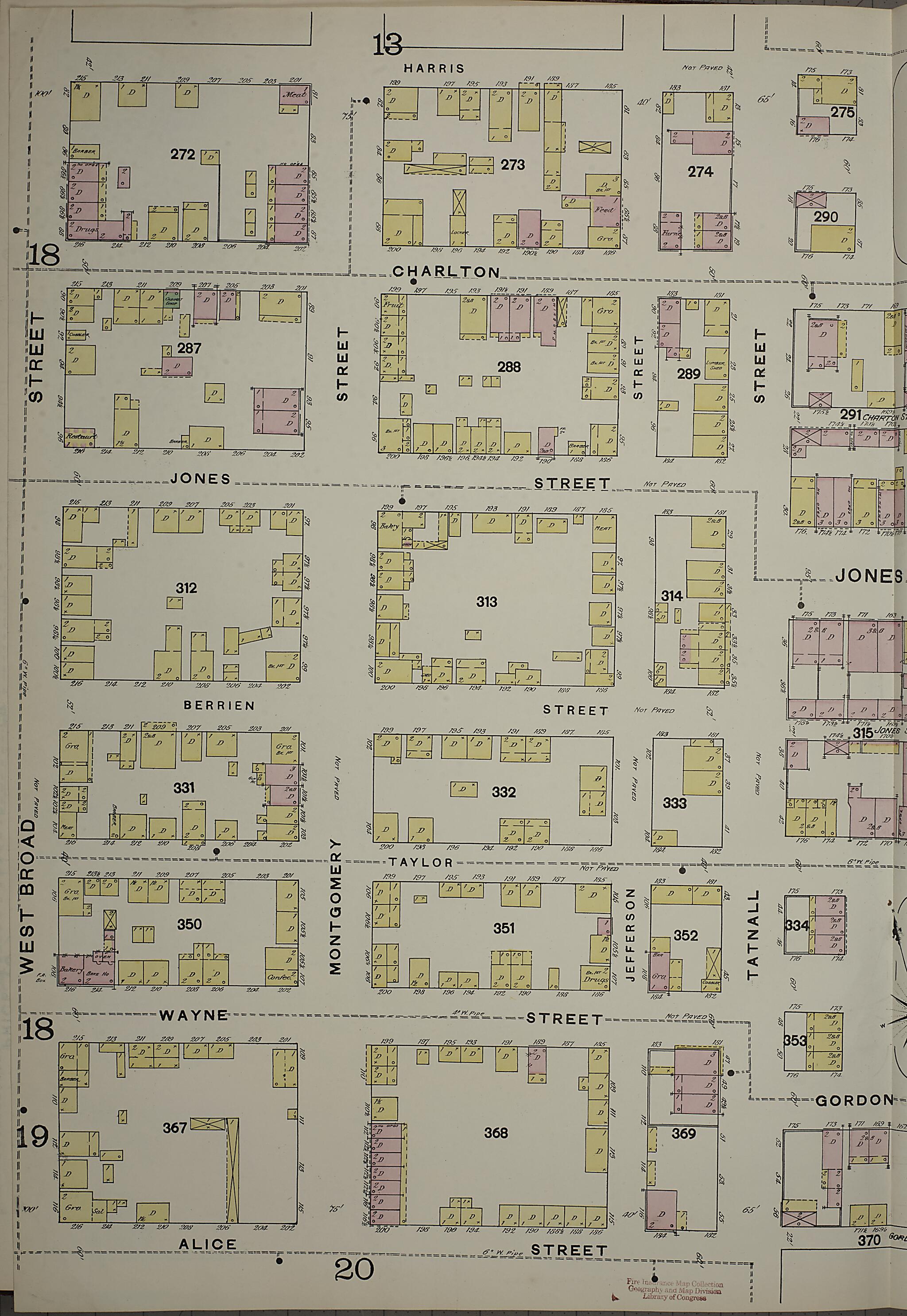 This old map of Savannah, Chatham County, Georgia was created by Sanborn Map Company in 1888